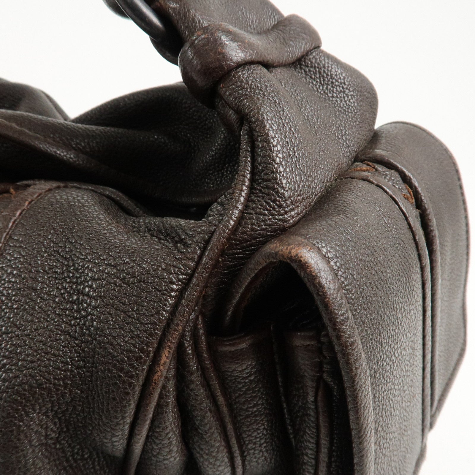 BOTTEGA VENETA Intrecciato Leather Shoulder Bag 179309 Used