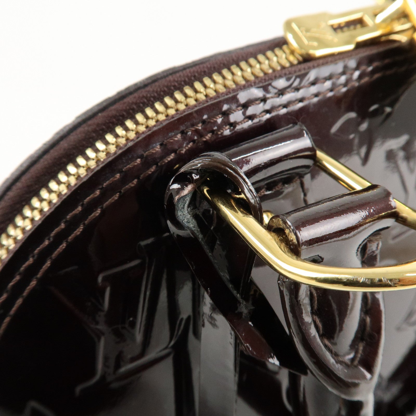 Louis Vuitton Monogram Vernis Alma BB 2Way Bag Amarante M91678 Used