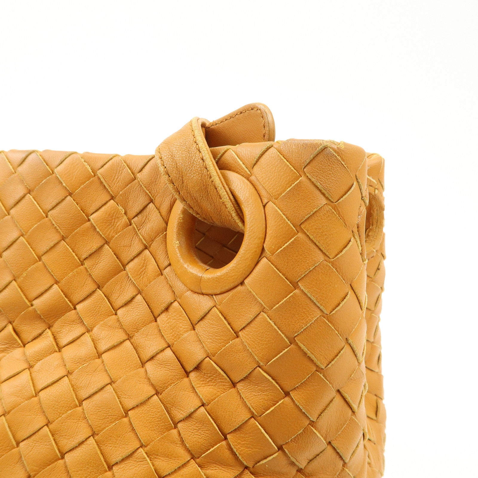 Bottega Veneta Intrecciato leather Tote Bag Orange 179320 Used