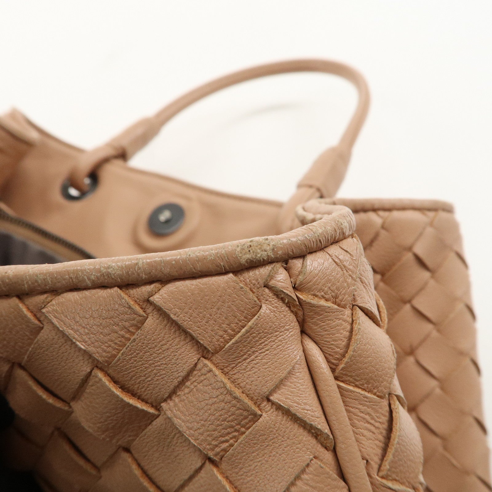 BOTTEGA VENTETA Intrecciato Leather Satchel Tote Bag 148323 Used