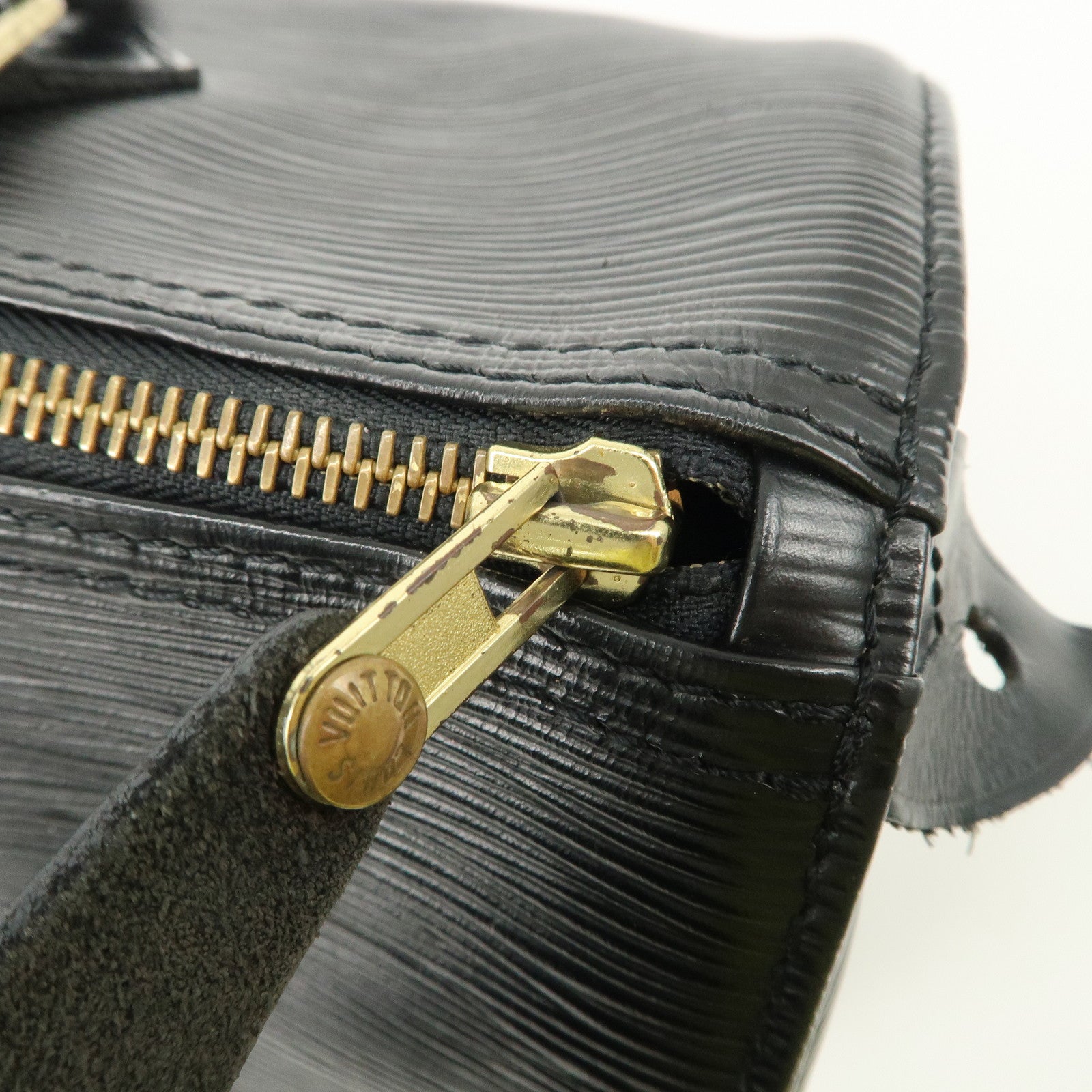 Louis Vuitton Epi Speedy 30 Leather Hand Bag Black M59022 Used