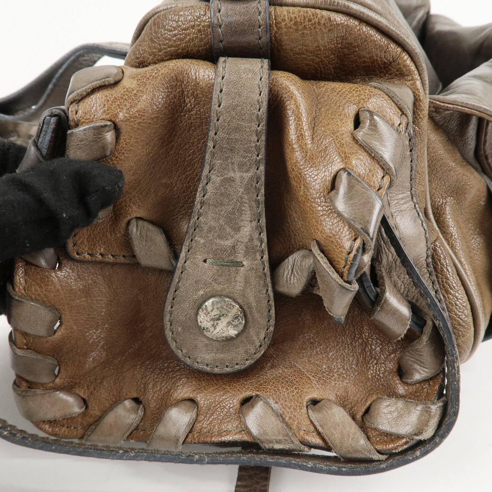 Chloe Leather Silverado Boston Bag Shoulder Bag Brown Used