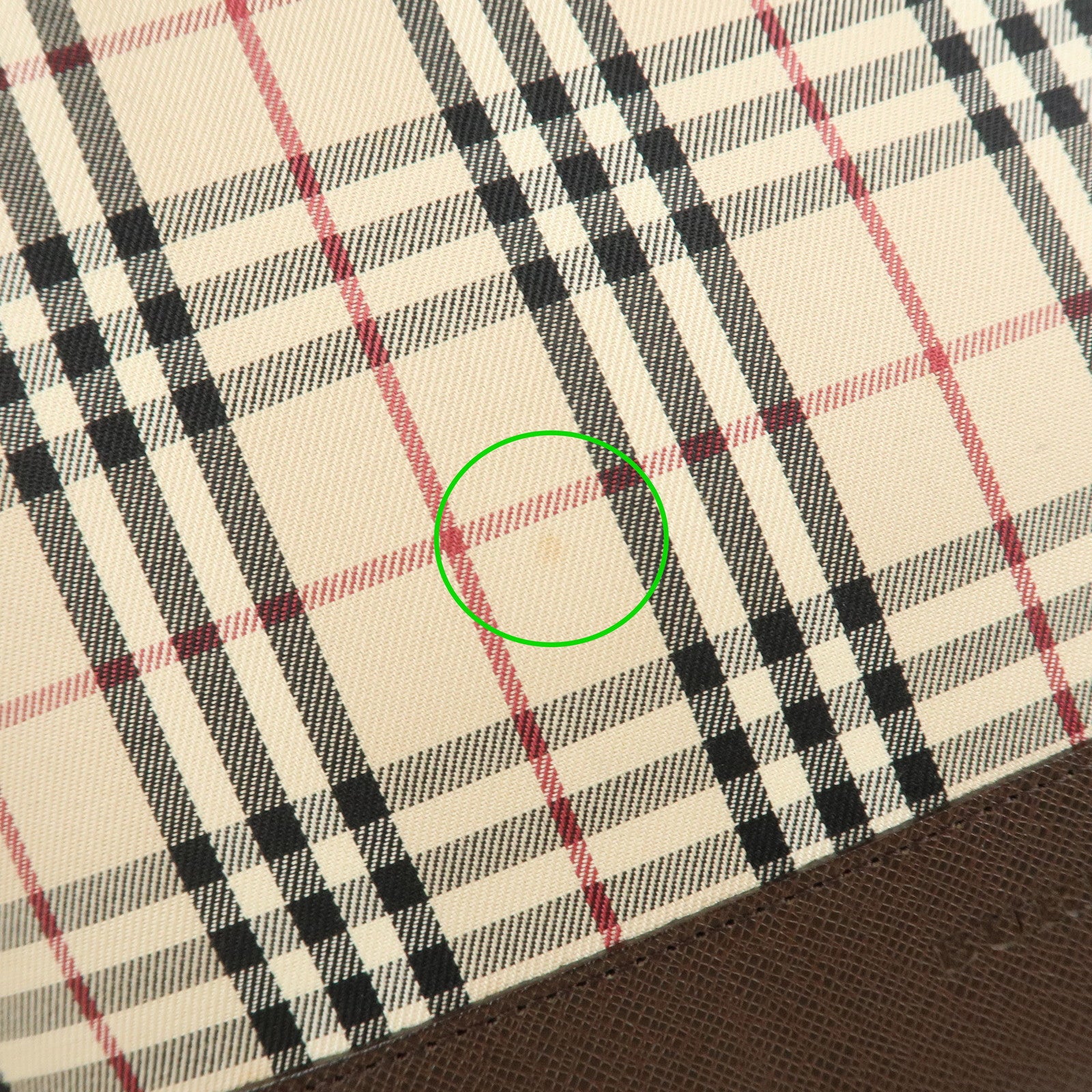 BURBERRY Canvas Leather Nova Plaid Semi Shoulder Bag Used