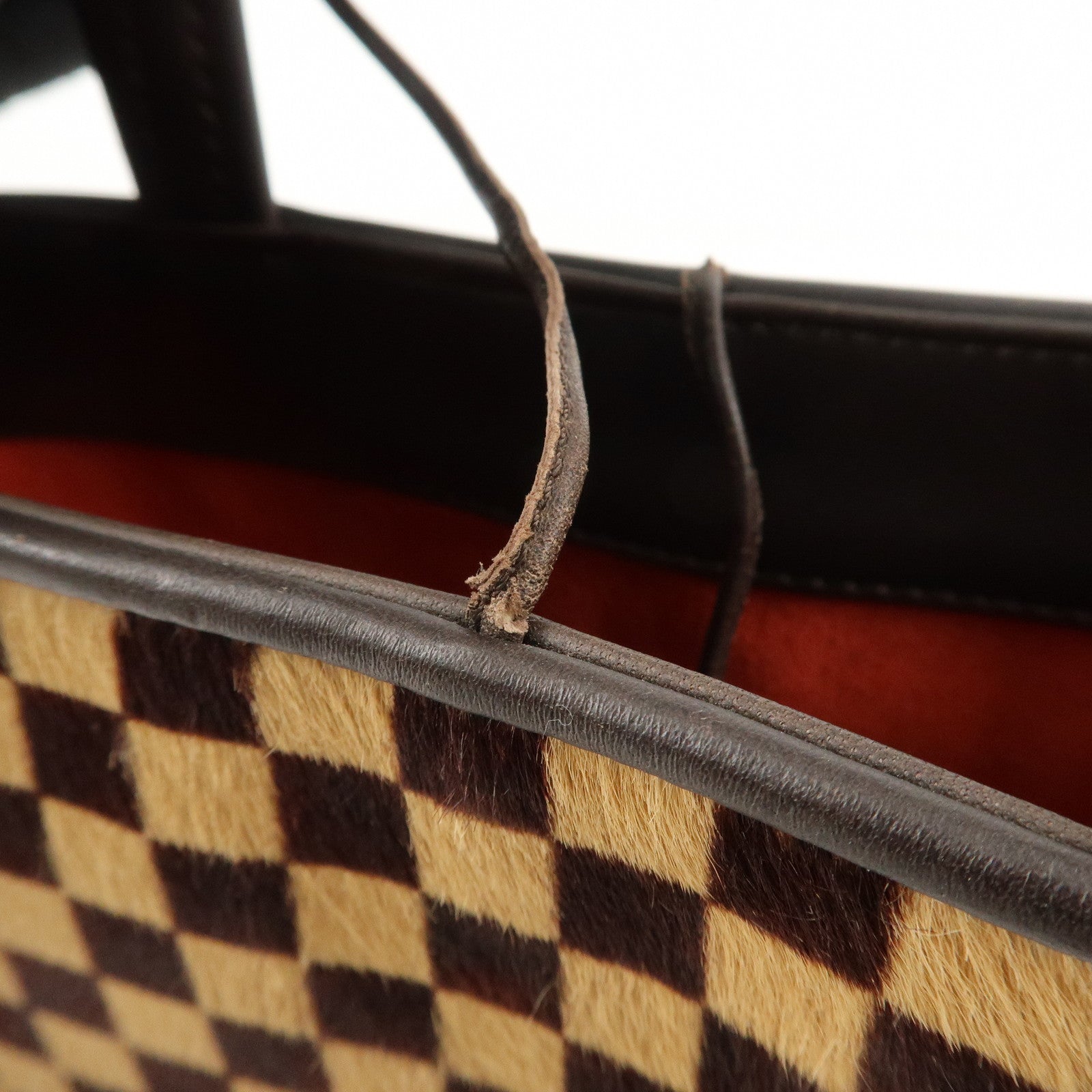 Louis Vuitton Damier Sauvage Impala Hand Bag Beige Brown M92133 Used