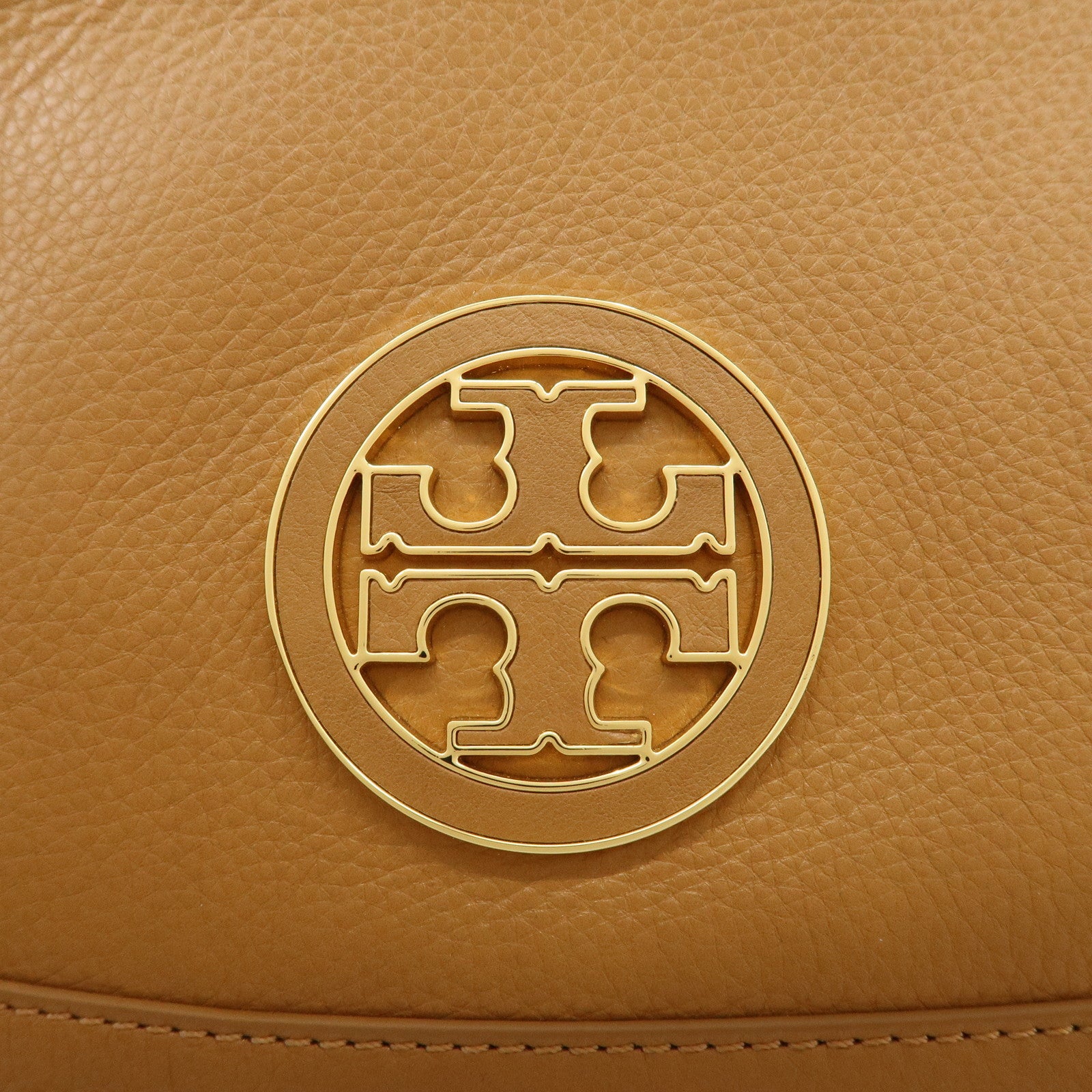 Tory Burch Leather Chain Shoulder Bag Hand Bag Light Brown Used