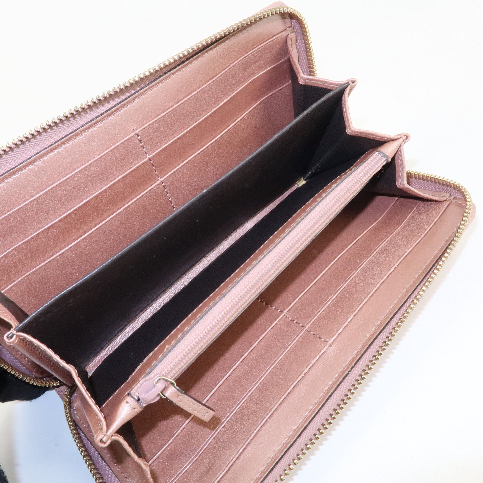 GUCCI Micro Guccissima Patent Leather Zippy Long Wallet 258406 Used