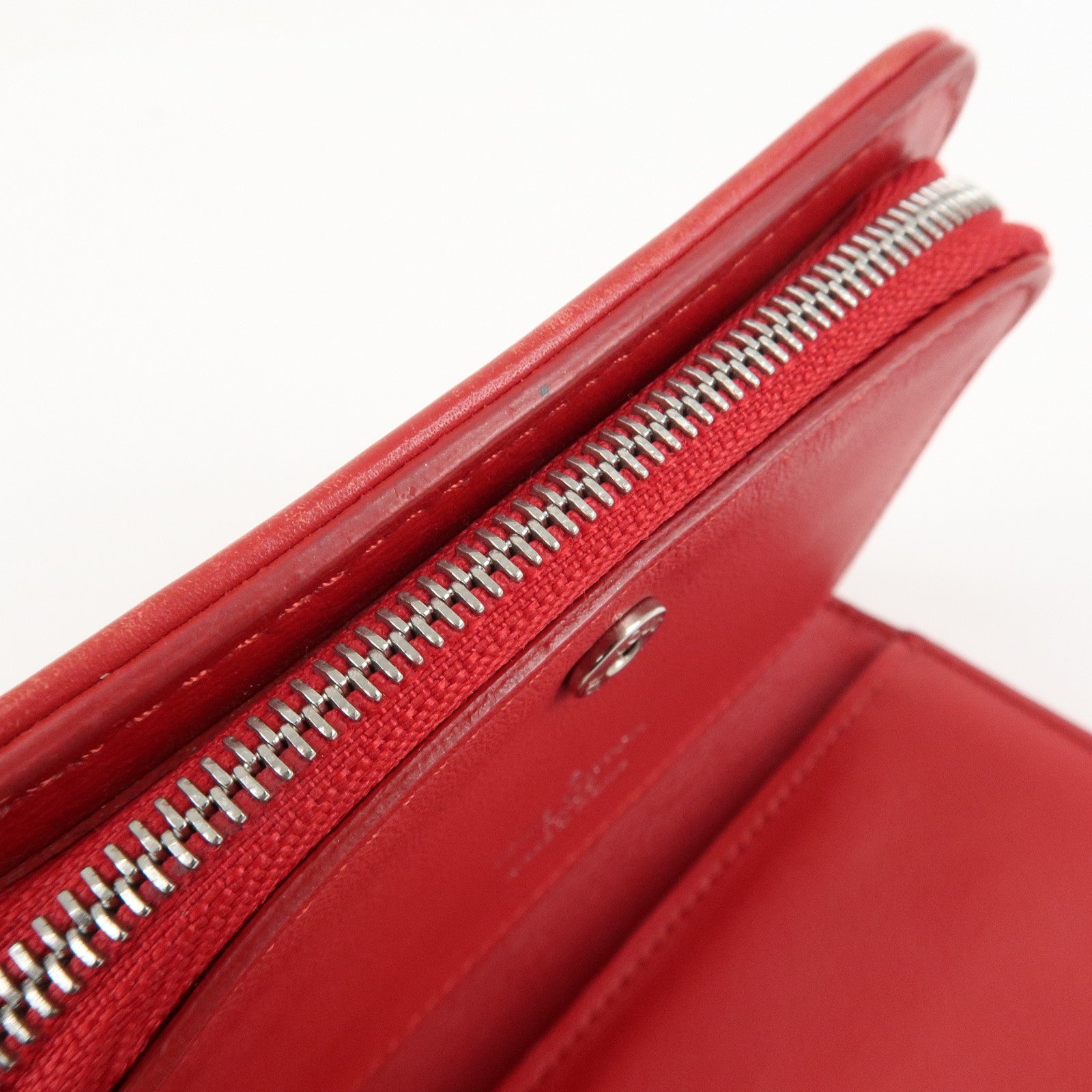 Louis Vuitton Zipped Compact Wallet Rouge M63790 Used