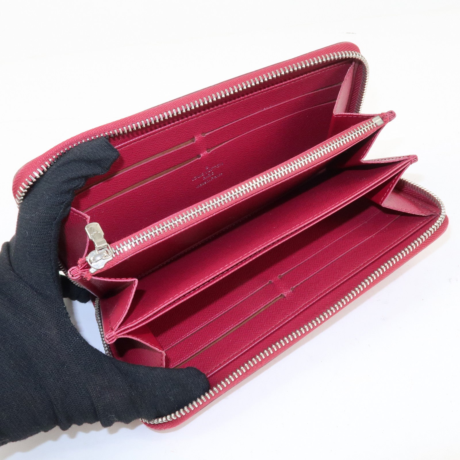 Louis Vuitton Epi Zippy Wallet Zip Around Wallet Fuchsia M60305 Used