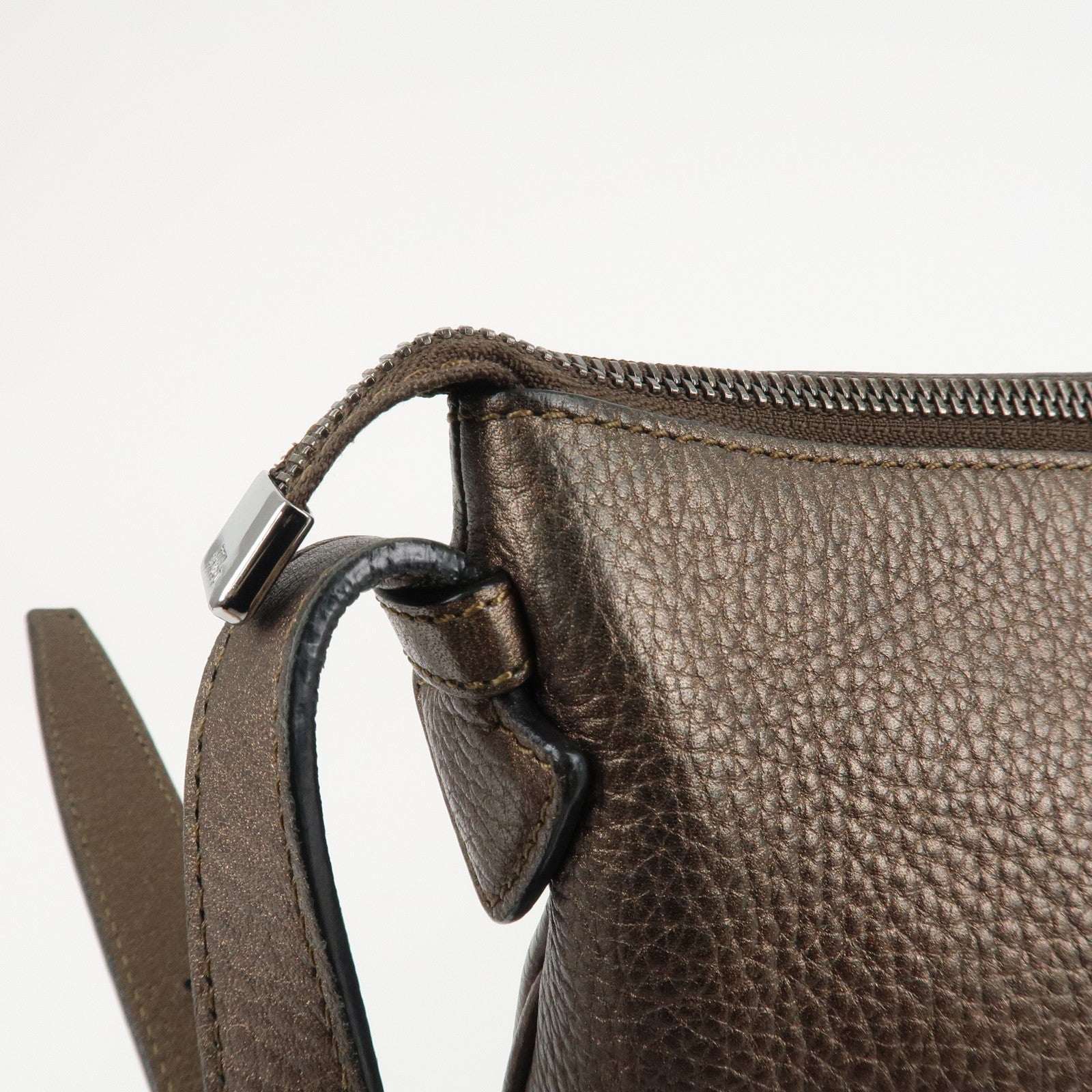 LOEWE Heritage Leather Shoulder Bag Brown *Outlet Used