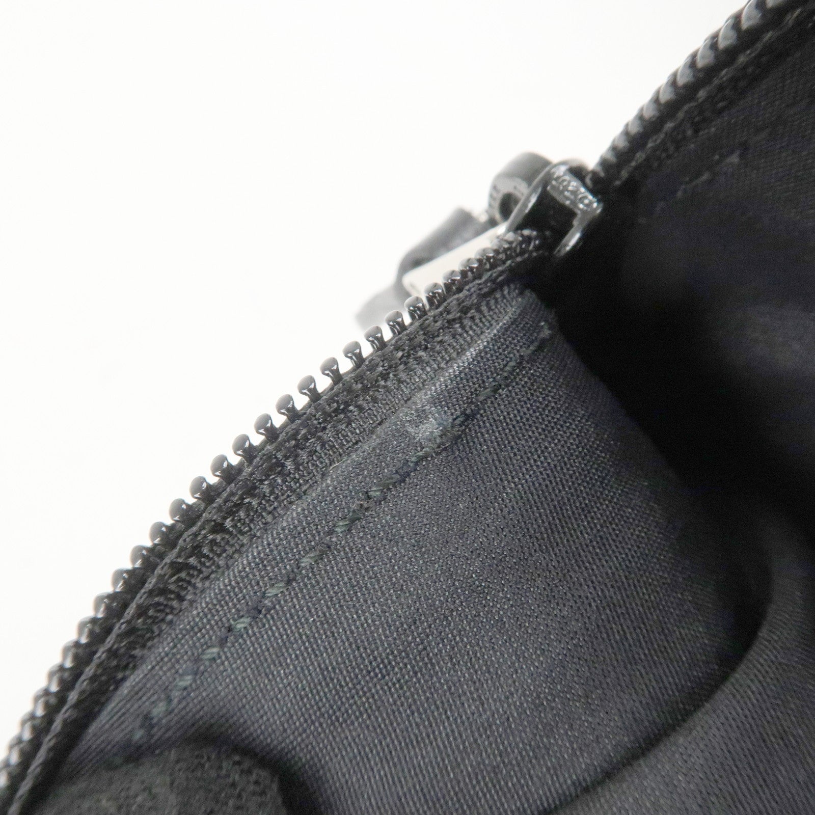 GUCCI GG Canvas Leather Tote Bag Hand Bag Black Red 272378 Used