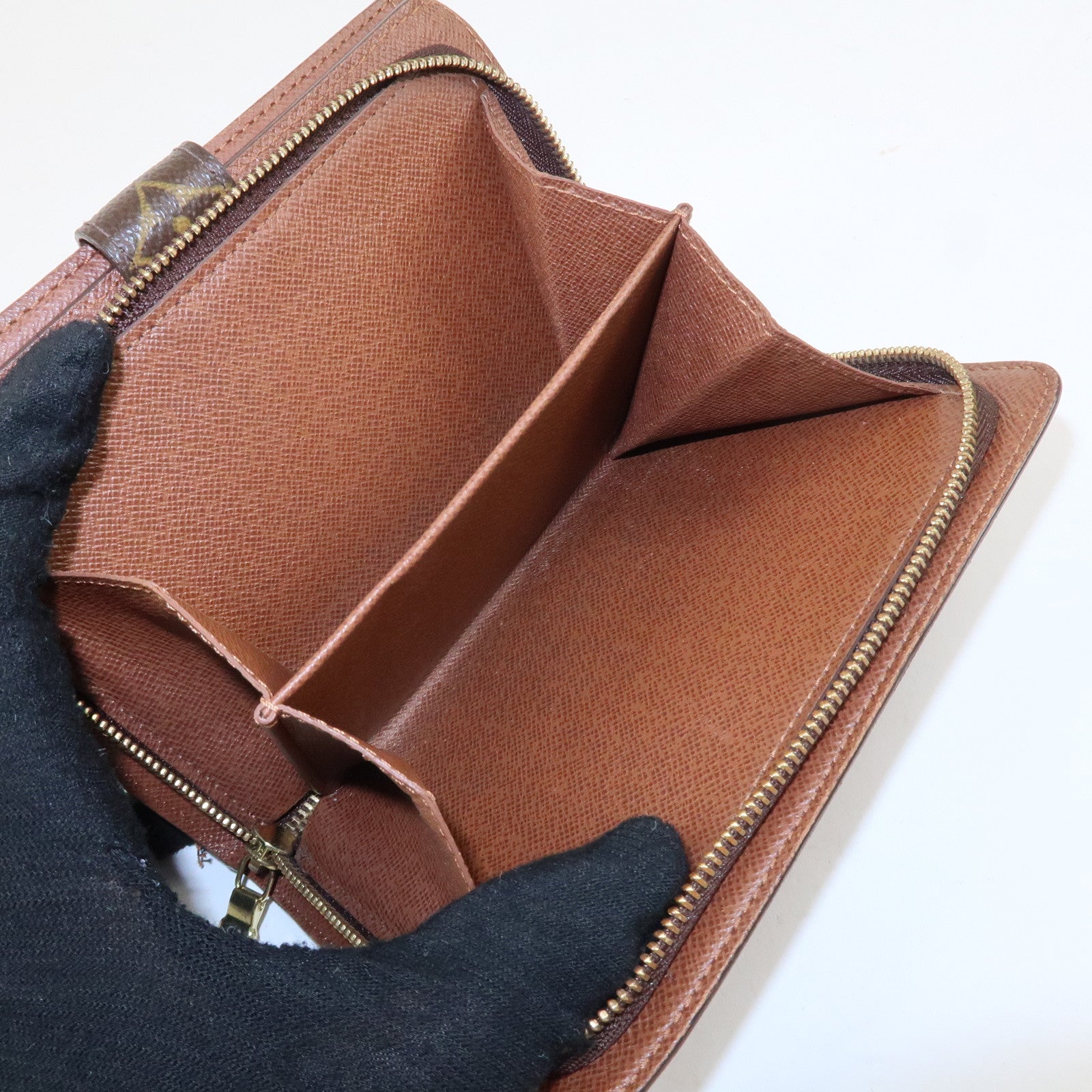 Louis Vuitton Monogram Porte Papier Zip Bi-fold Wallet M61207 Used