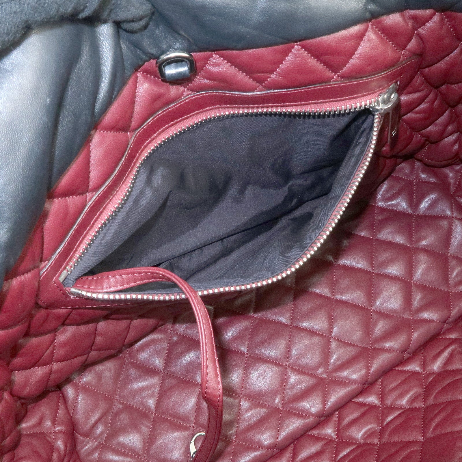 CHANEL COCO Cocoon Lamb Skin Tote Bag Shoulder Bag MM Black A47107 Used