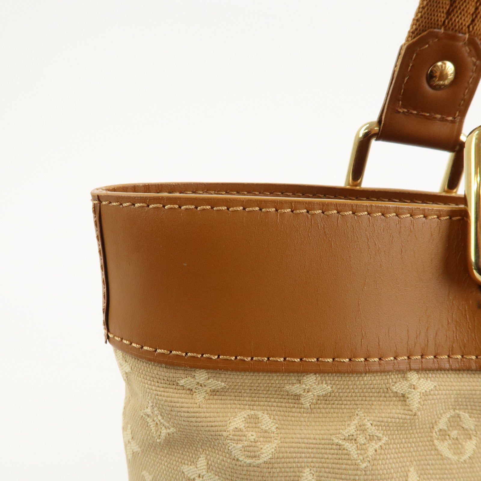 Louis Vuitton Monogram Mini Lucille GM Tote Bag Beige M92683 Used