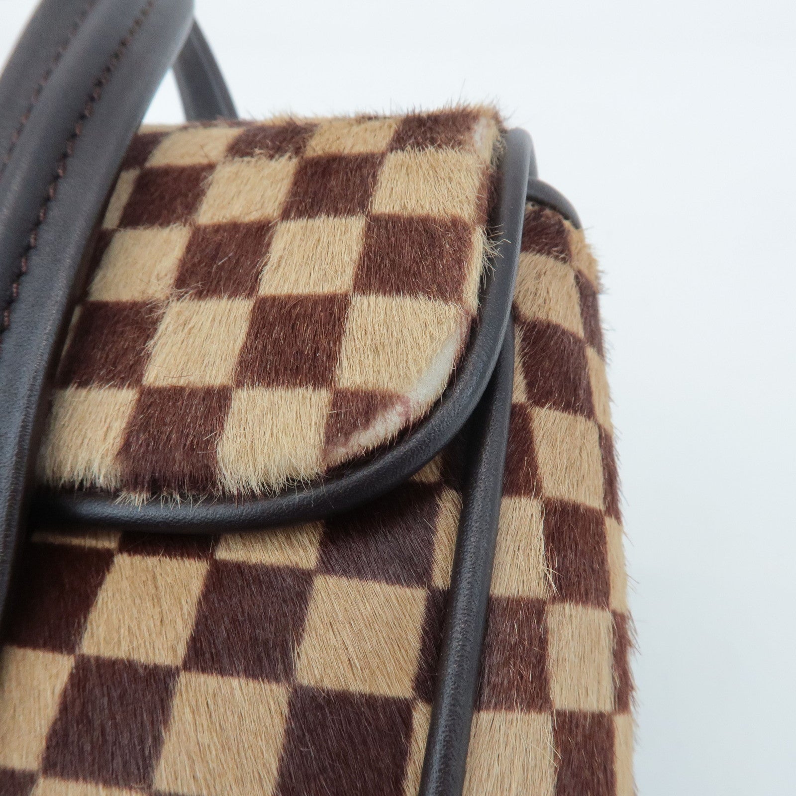 Louis Vuitton Damier Sauvage Lion Hand Bag Beige Brown M92131 Used