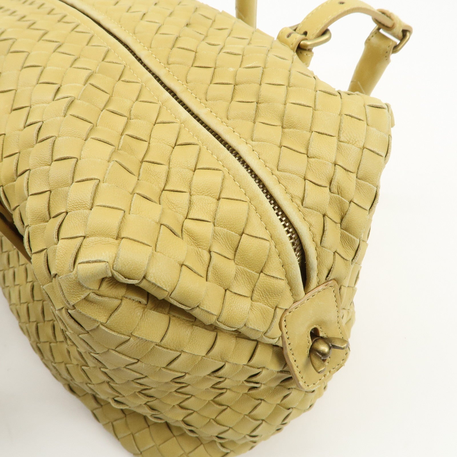 BOTTEGA VENETA Intrecciato Leather Montaigne Boston Bag 173398 Used