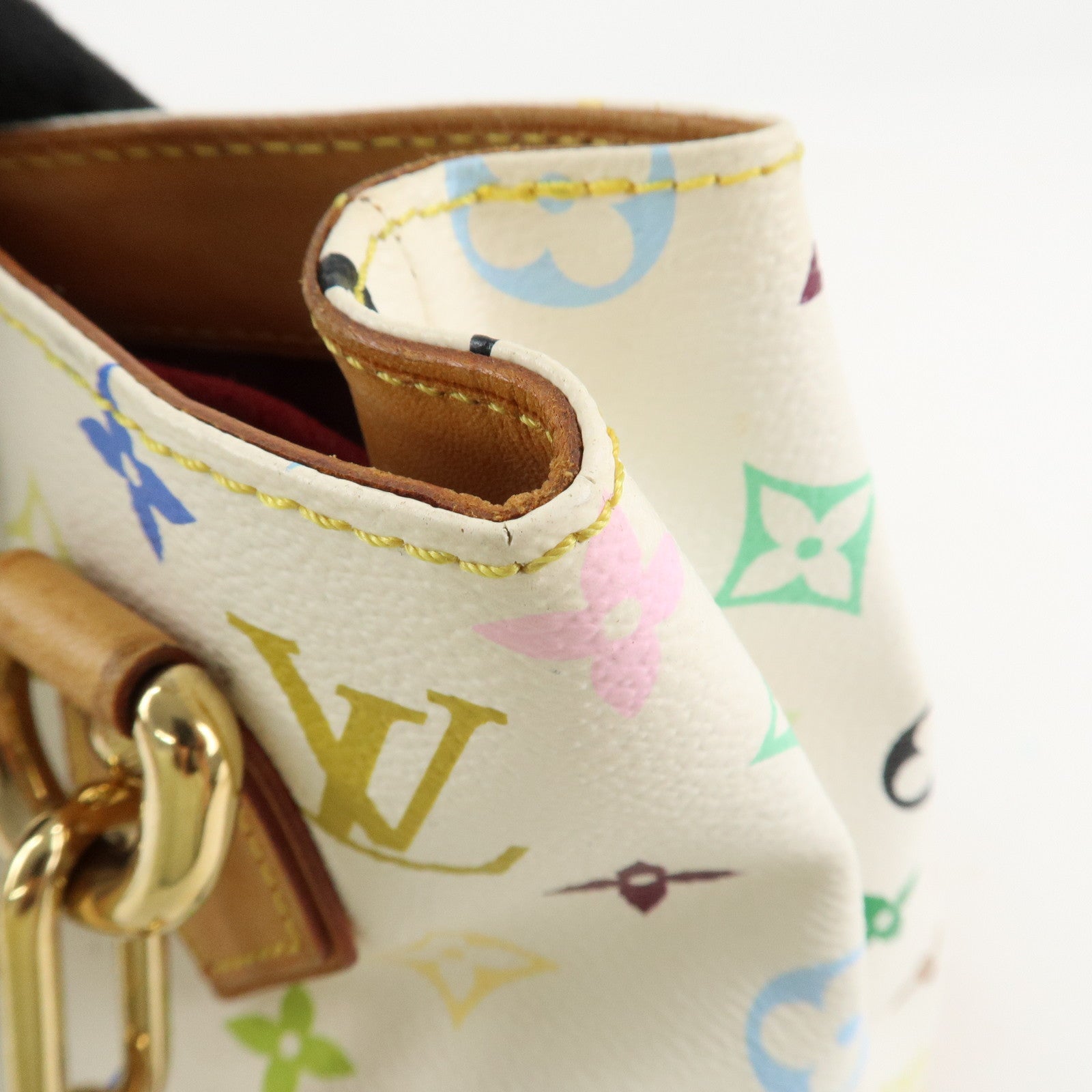 Louis Vuitton Monogram Multicolor Audra Hand Bag Blanc M40047 Used