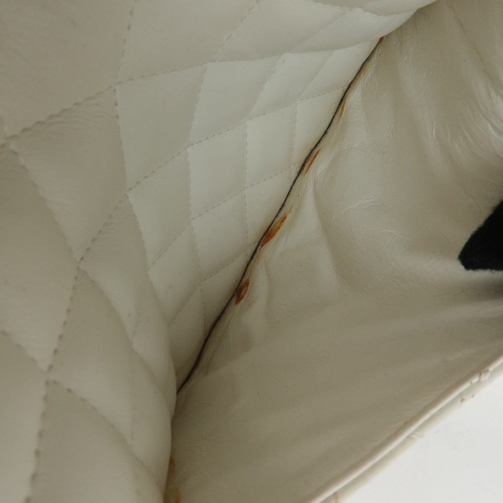 CHANEL Cambon Line Lamb Skin Medium Tote Bag Shoulder Bag A25167 Used