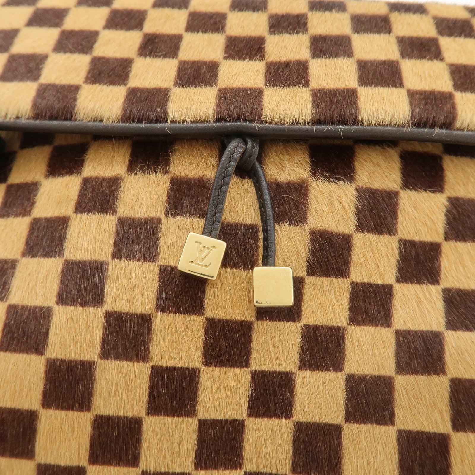 Louis Vuitton Damier Sauvage Gazelle Beige Shoulder Bag M92130 Used