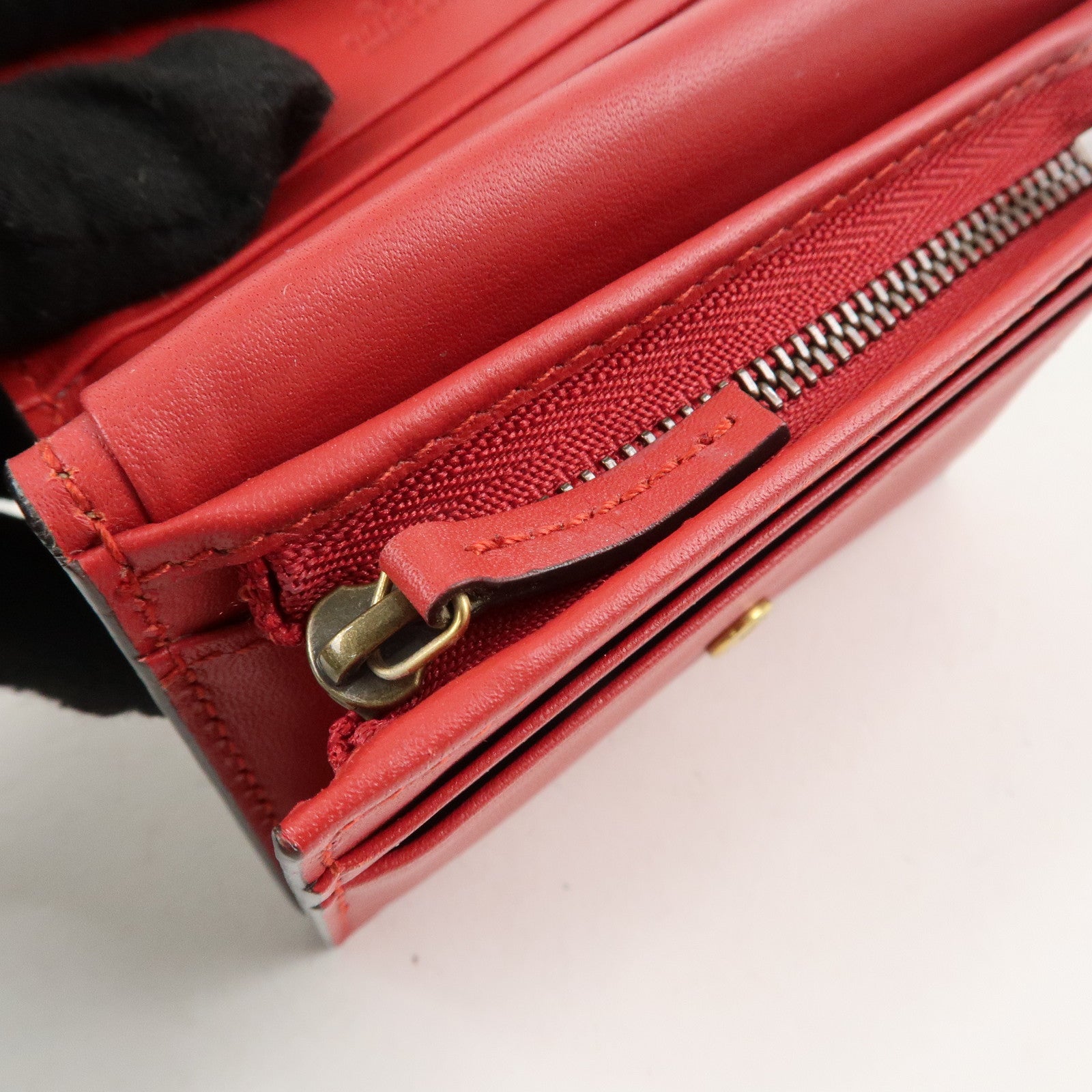 GUCCI Interlocking G GG Supreme Cherry Compact Wallet 476050 Used