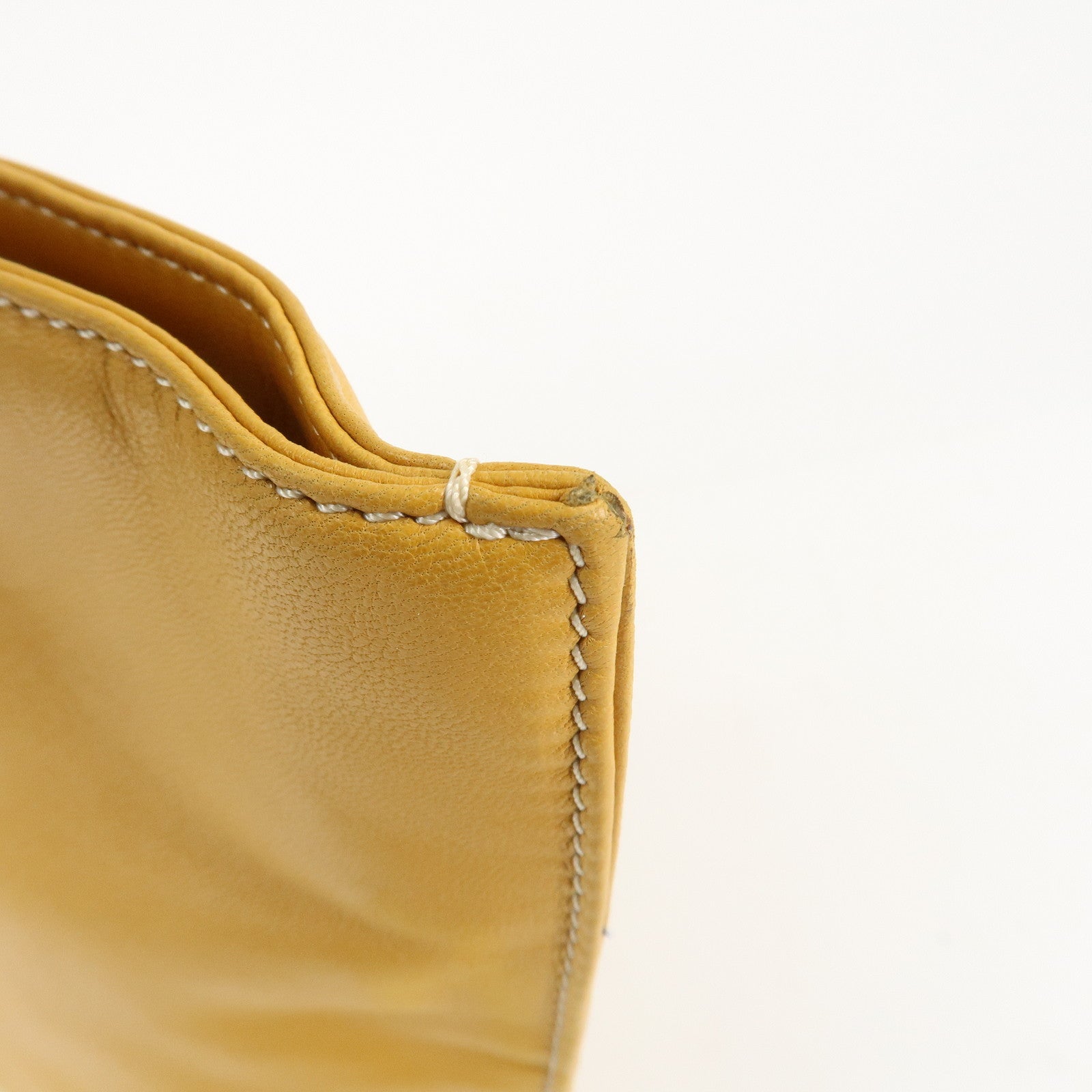 LOEWE Anagram Nappa Aire Leather Tote Bag Shoulder Bag Yellow Used