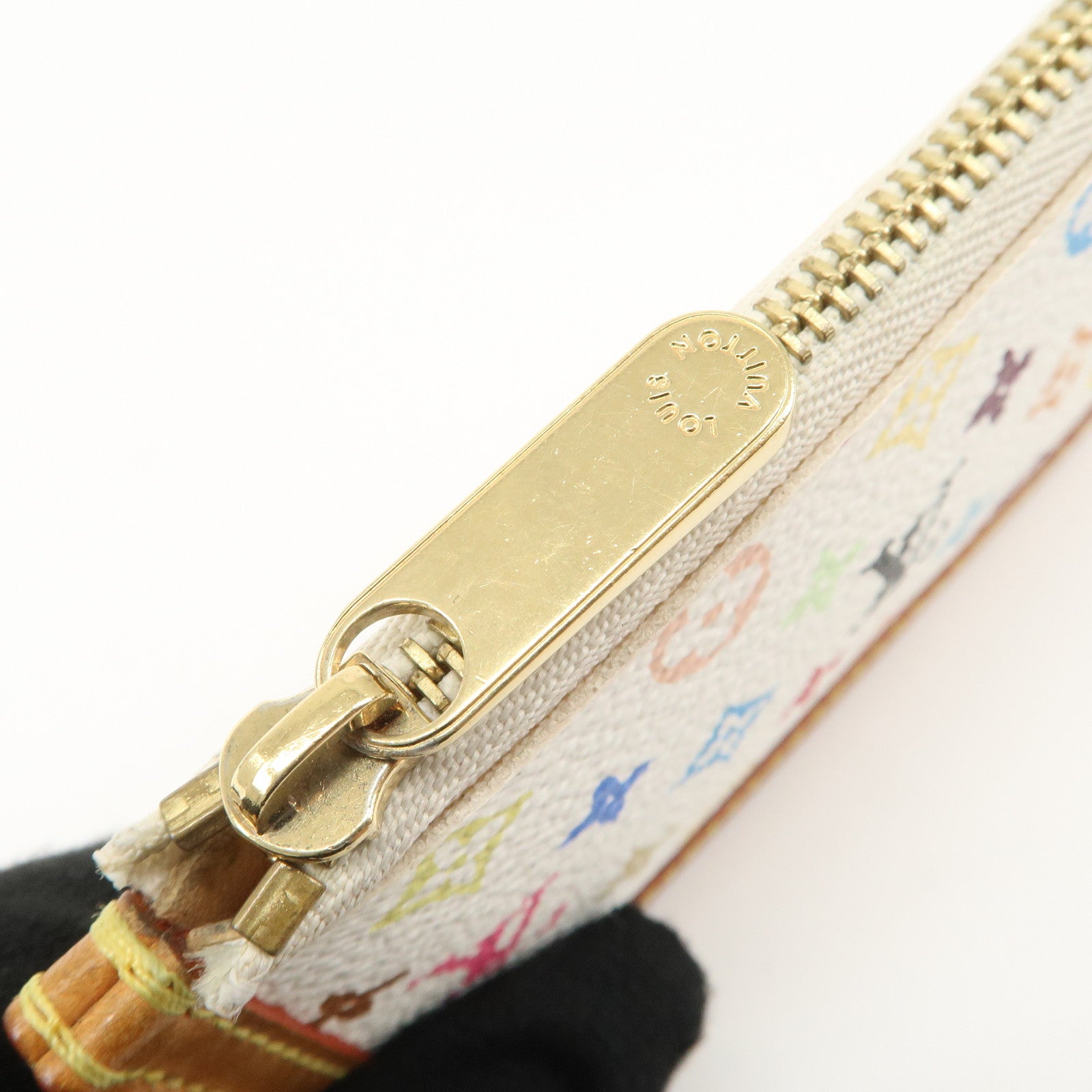 Louis Vuitton Monogram Multicolor Pochette Cles Blanc M92655 Used