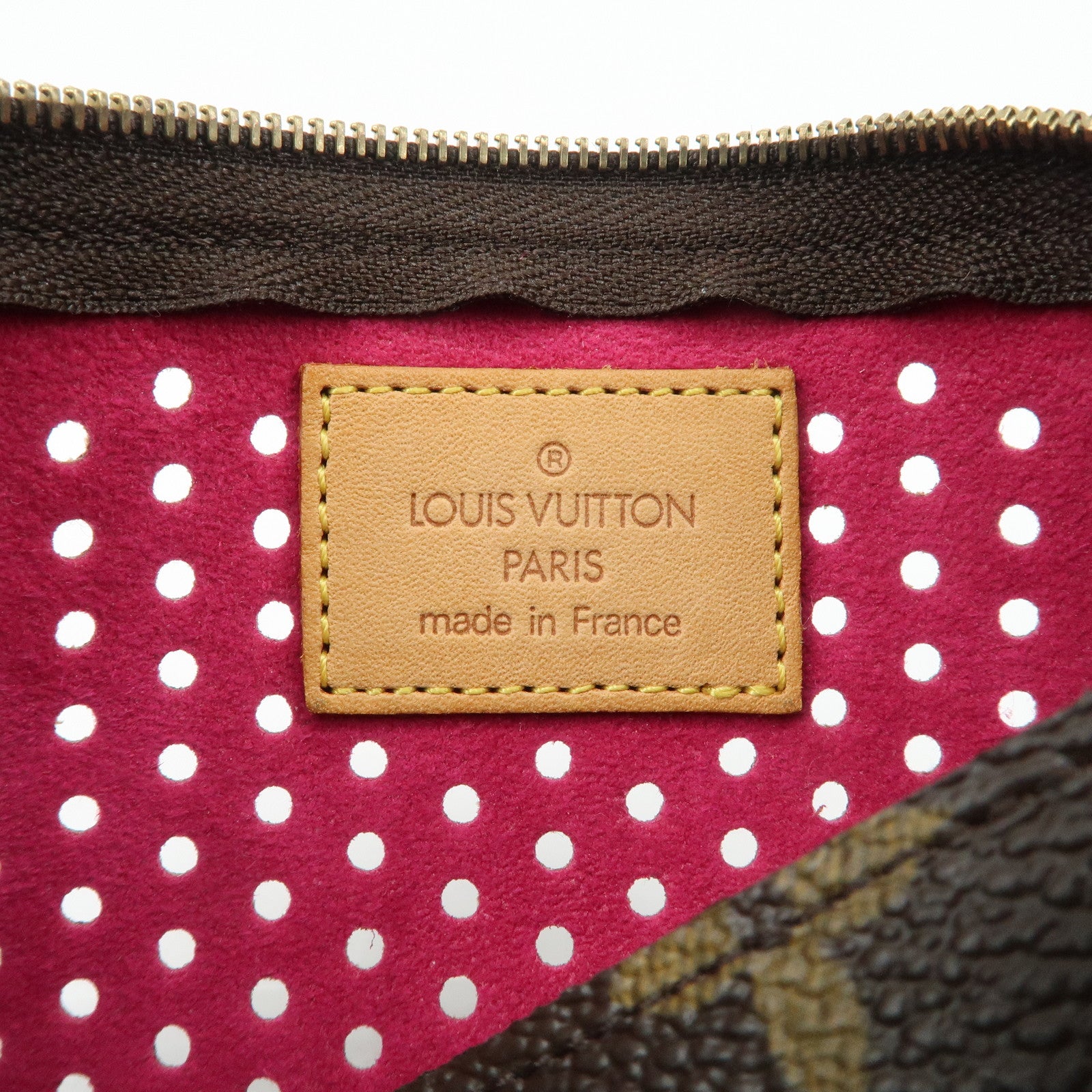 Louis Vuitton Monogram Perforated Pochette Plat Pouch M95219 Used