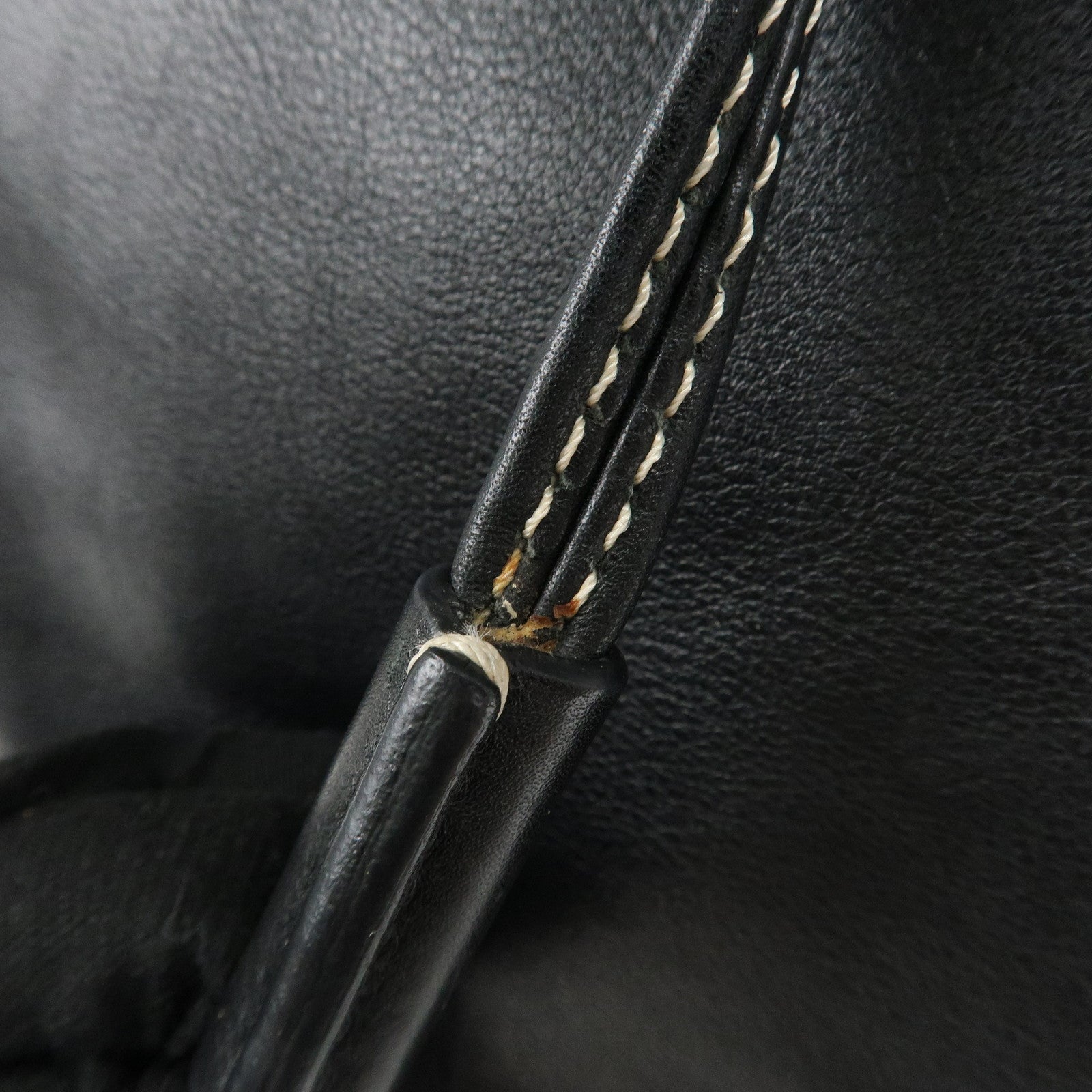 CELINE Leather Bitter Sweet Macadam Engraved Shoulder Bag Used