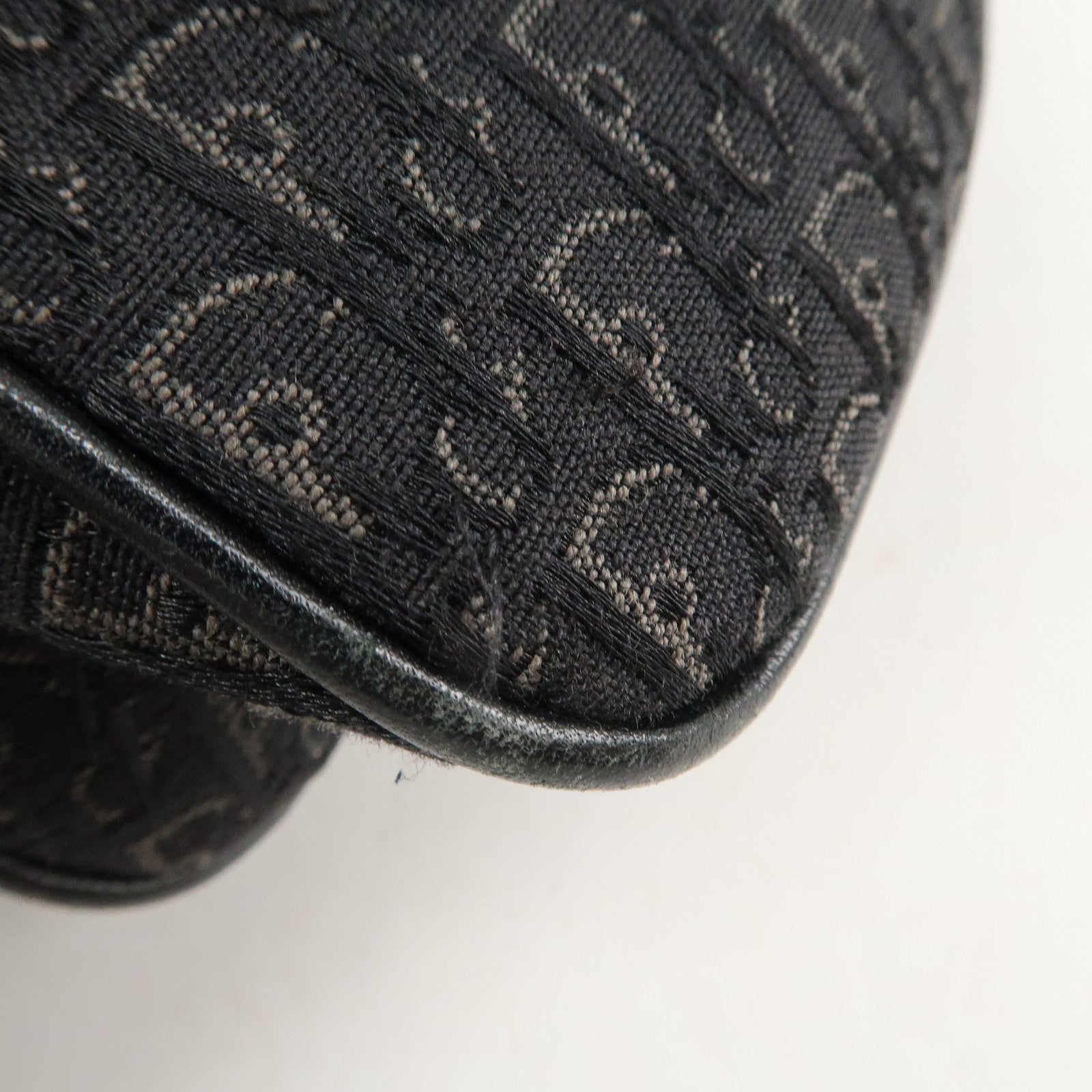 Christian Dior Trotter Street Chic Canvas Leather Shoulder Bag Used