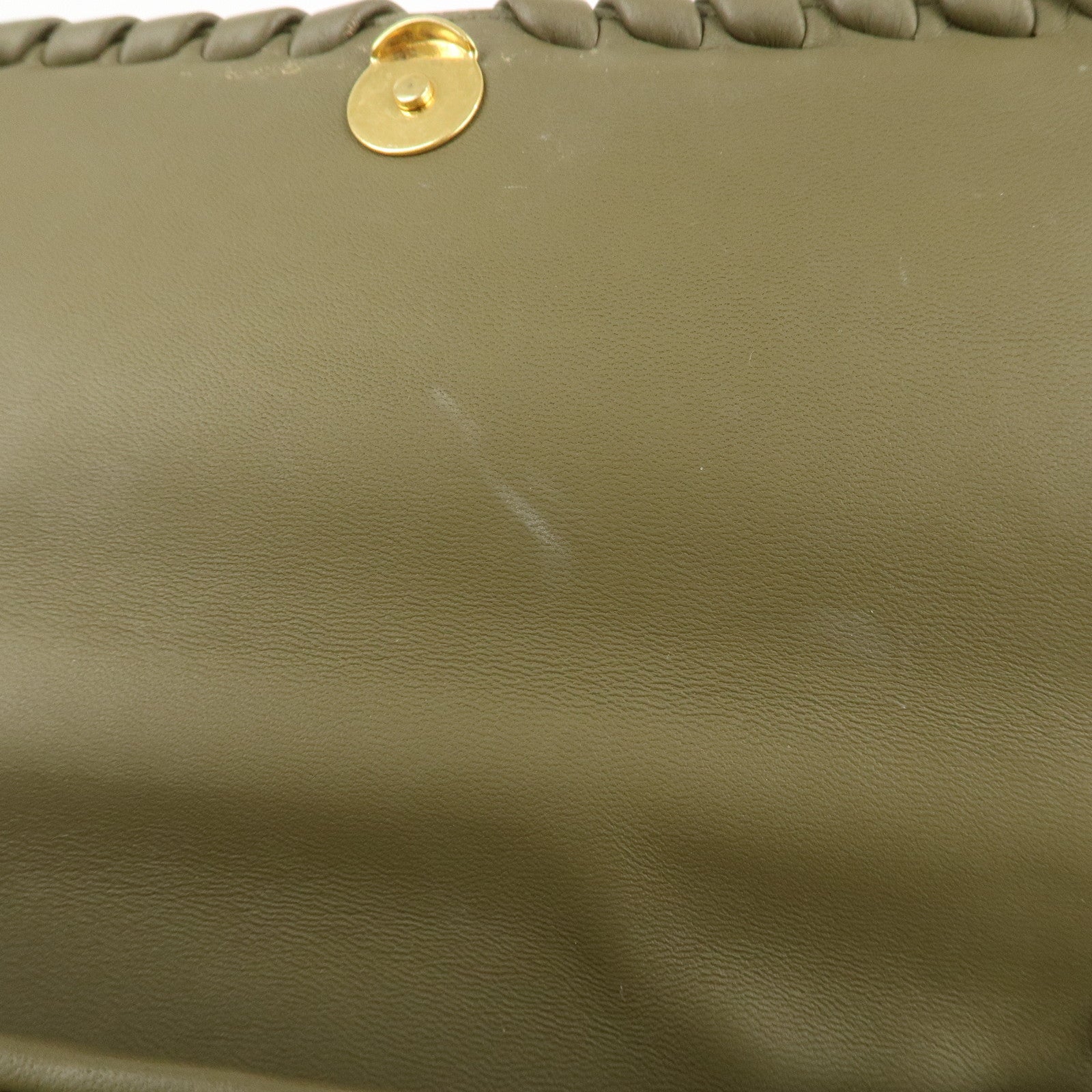 BOTTEGA VENETA Intrecciato Leather Olympia Chain Shoulder Bag Used
