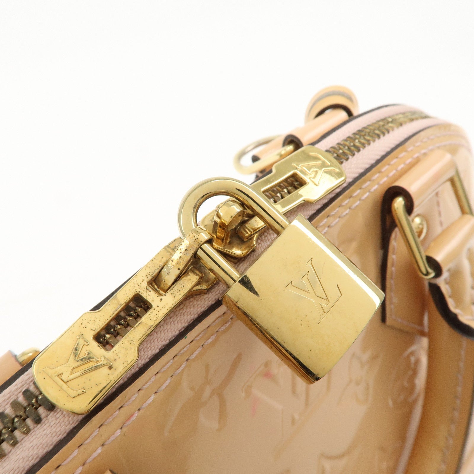 Louis Vuitton Monogram Vernis Alma BB Rose Angelique M90064 Used
