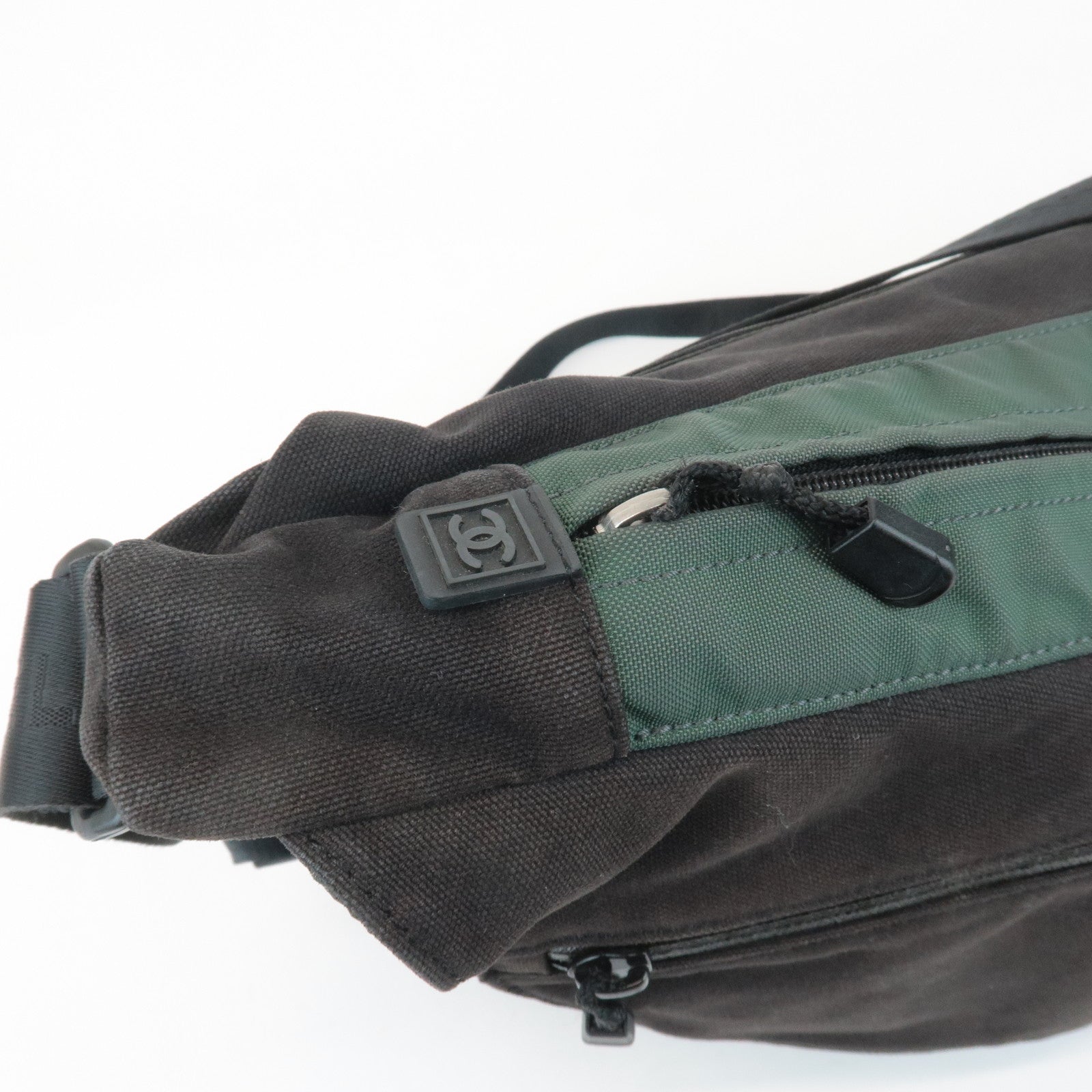 CHANEL COCO Mark Sportline Canvas Shoulder Bag A23289 Used