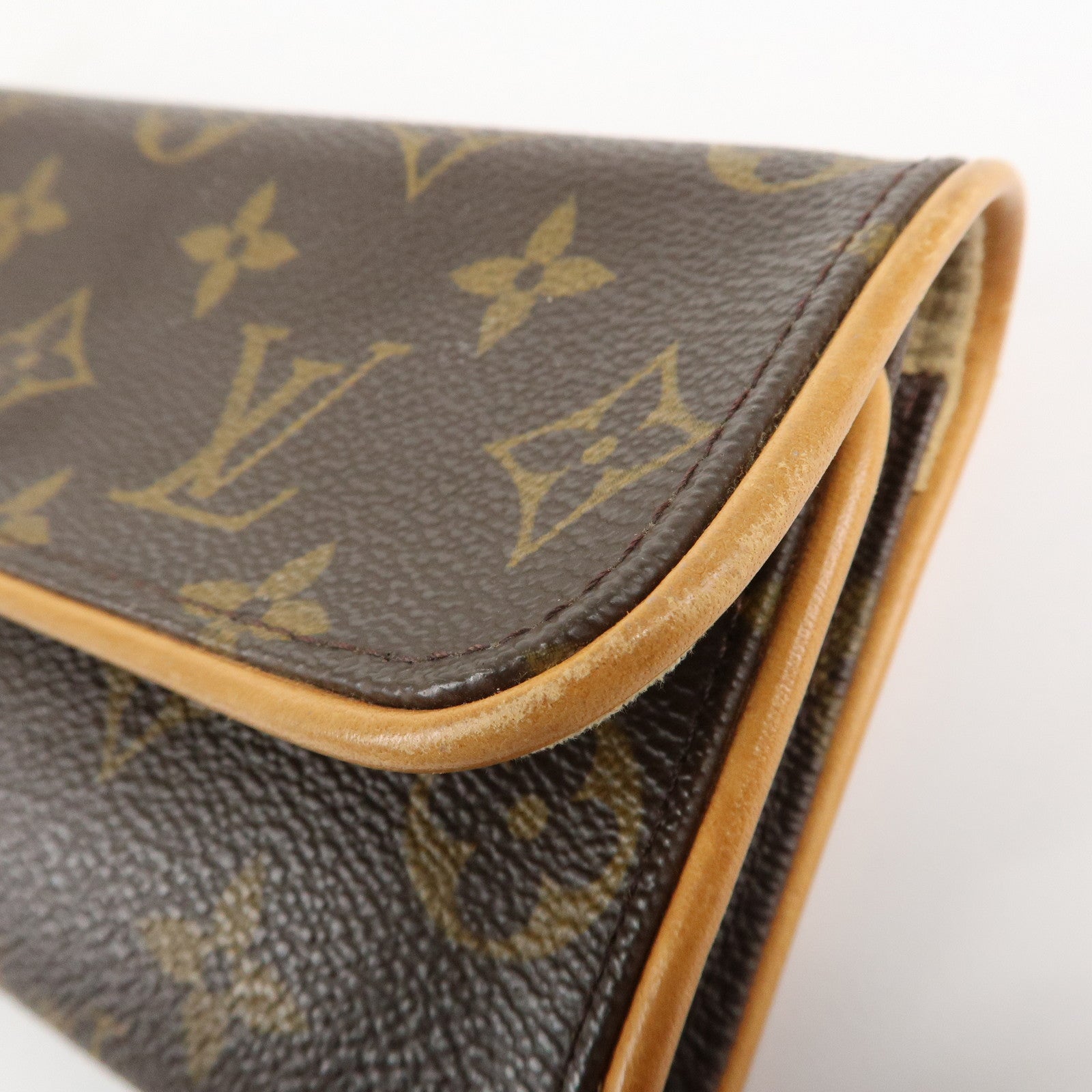 Louis Vuitton Monogram Pochette Twin PM 2Way Bag Brown M51854 Used