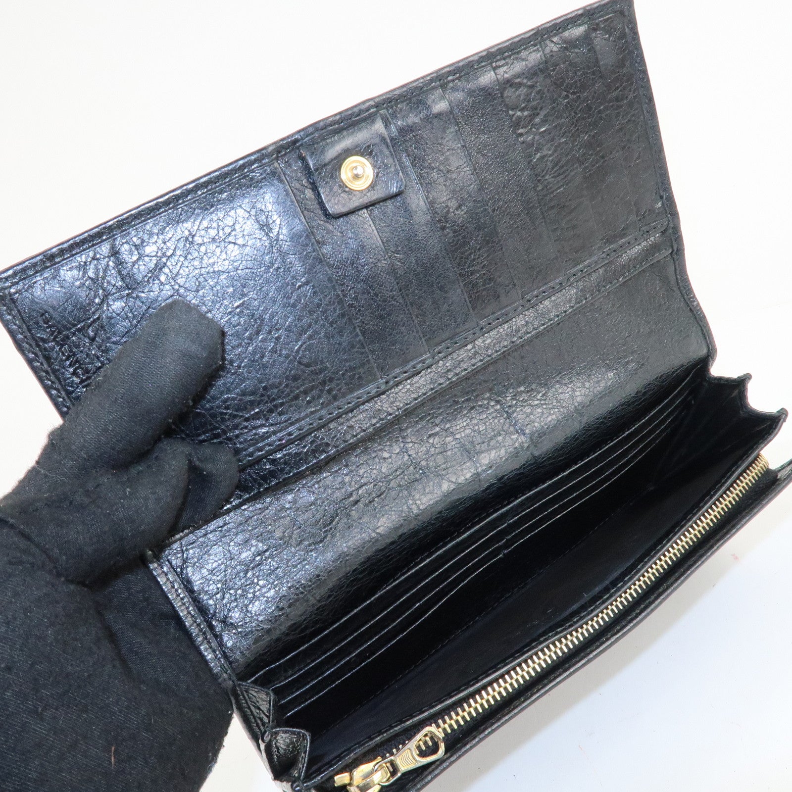 BALENCIAGA Giant Set of 2 Long Wallet 233599 253054 Used