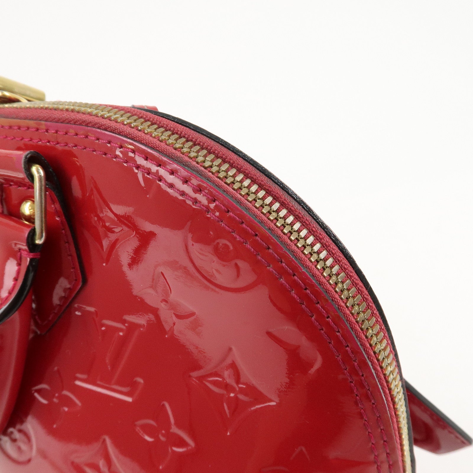Louis Vuitton Monogram Vernis Alma PM Hand Bag Rose Indien M91770 Used