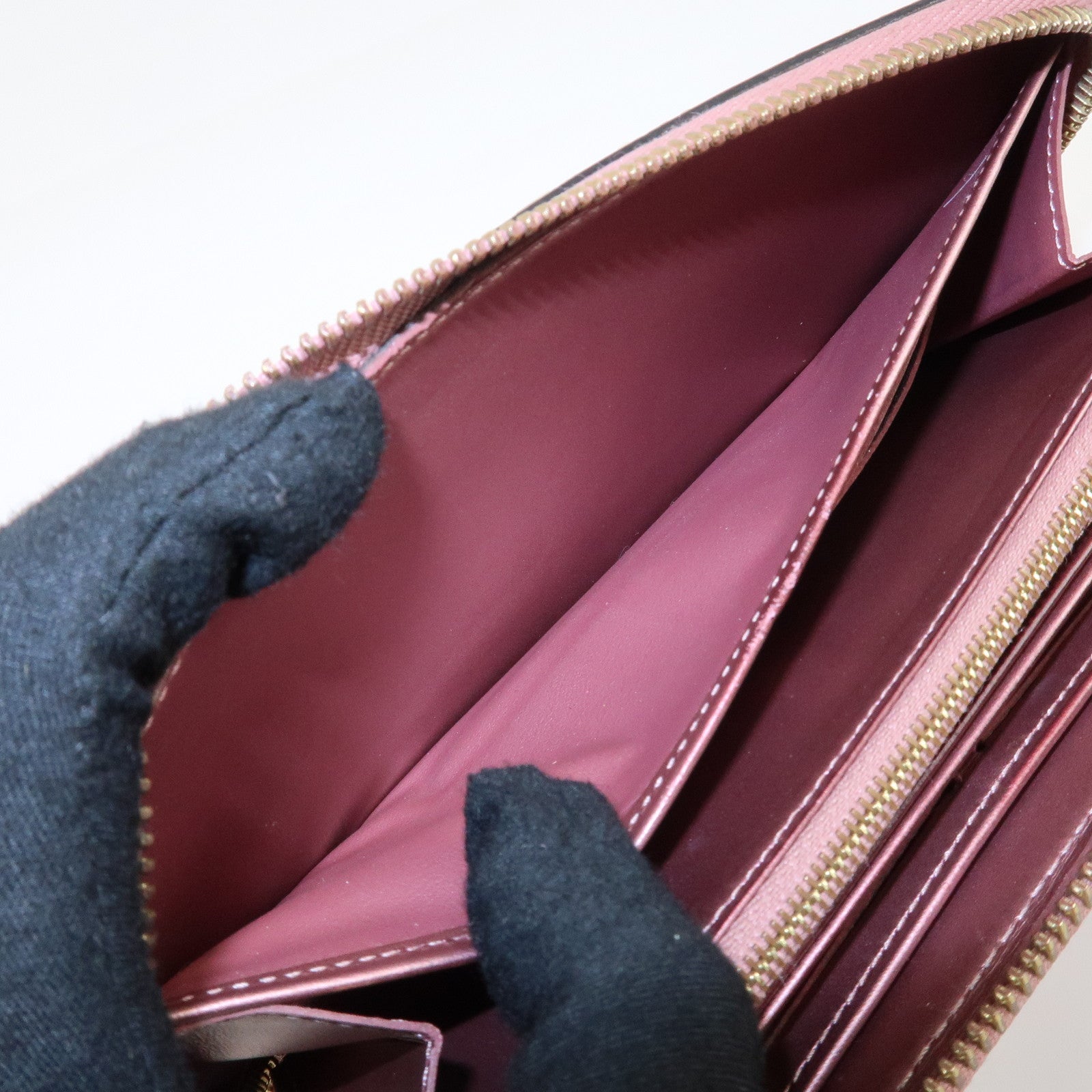 Louis Vuitton Monogram Vernis Zippy Long Wallet Used