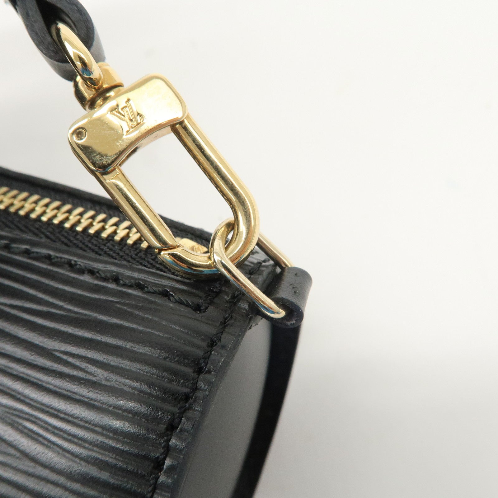 Louis Vuitton Epi Soufflot & Pouch Hand Bag Noir Black M52862 Used