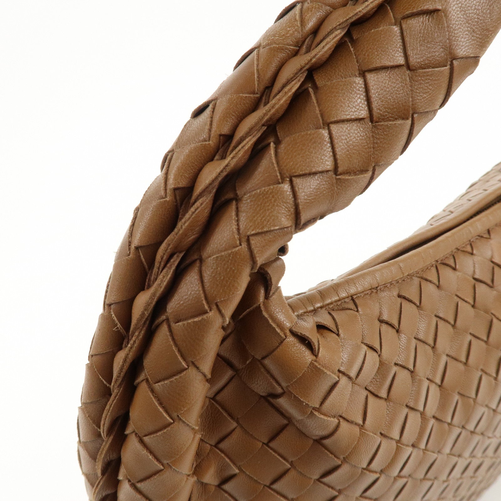 BOTTEGA VENETA Hobo Intrecciato Leather Shoulder Bag Brown 115653 Used