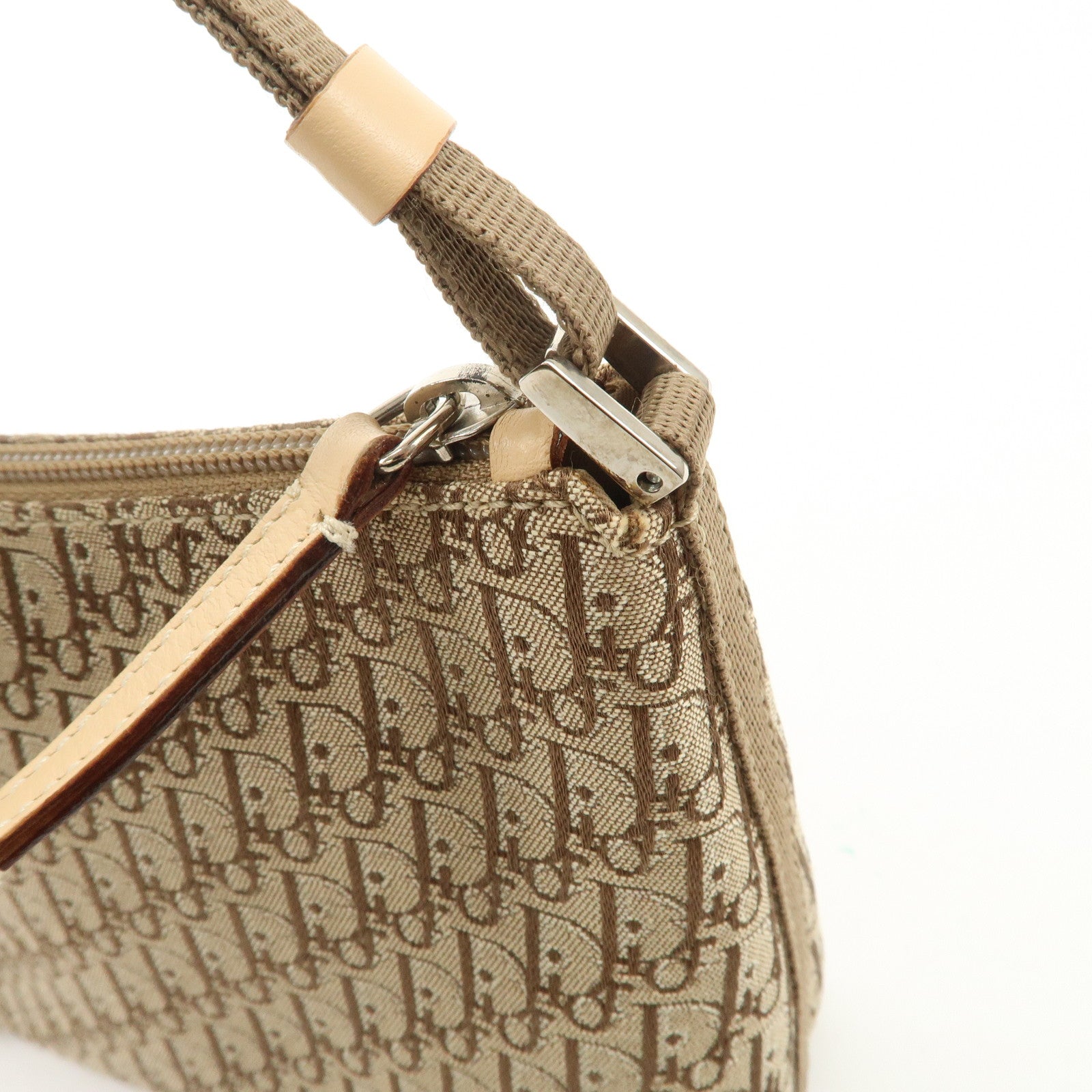 Christian Dior Trotter Canvas Leather Shoulder Bag 02RU 0064 Used