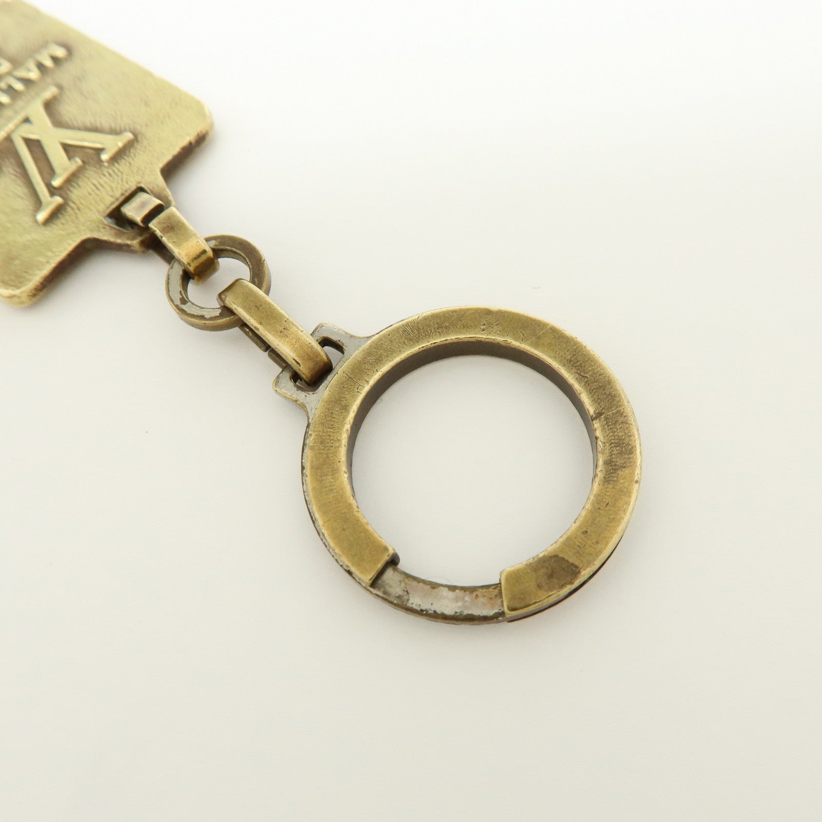 Louis Vuitton Logo Set of 2 Metal Bag Charm Key Charm Gold