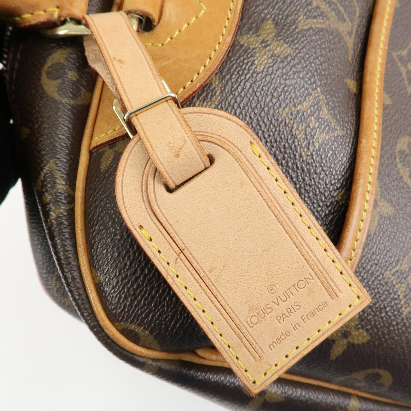 Louis Vuitton Leather Canvas Monogram Deauville Hand Bag M47270 Used
