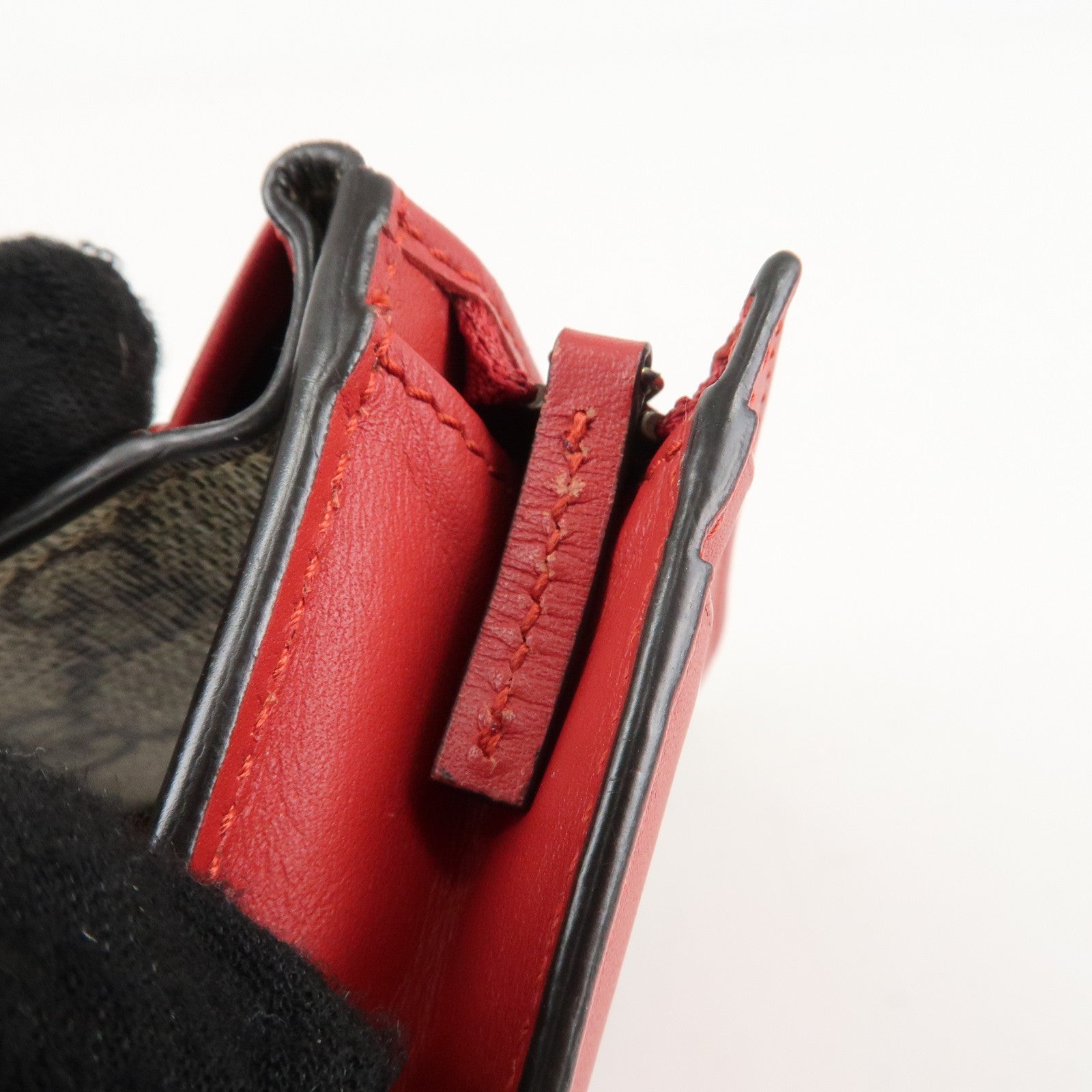 GUCCI Interlocking GG Supreme Plastic Card Case Coin Case Cherry Used