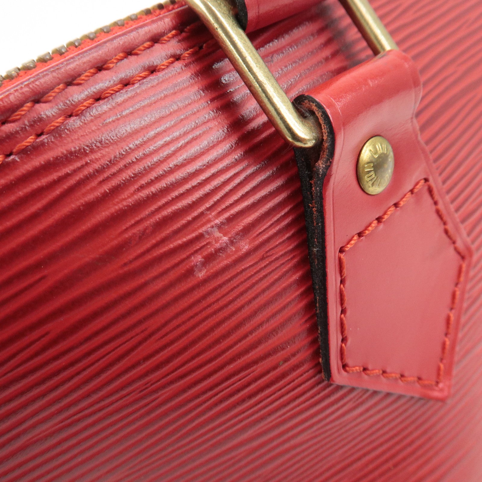 Louis Vuitton Epi Alma Hand Bag Castilian Red Used