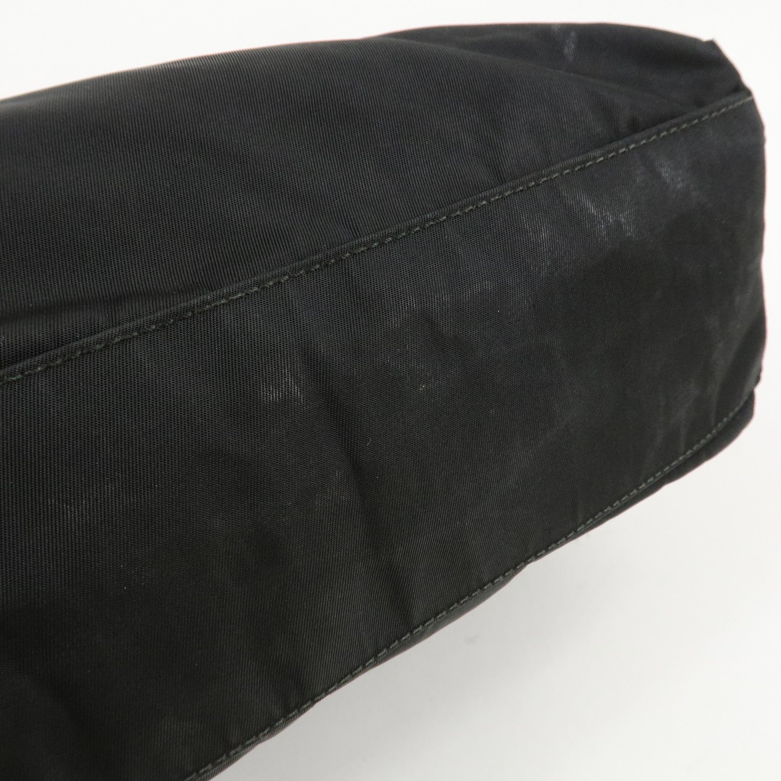 PRADA Logo Nylon Tote Bag Shoulder Bag Hand Bag Black B6242 Used