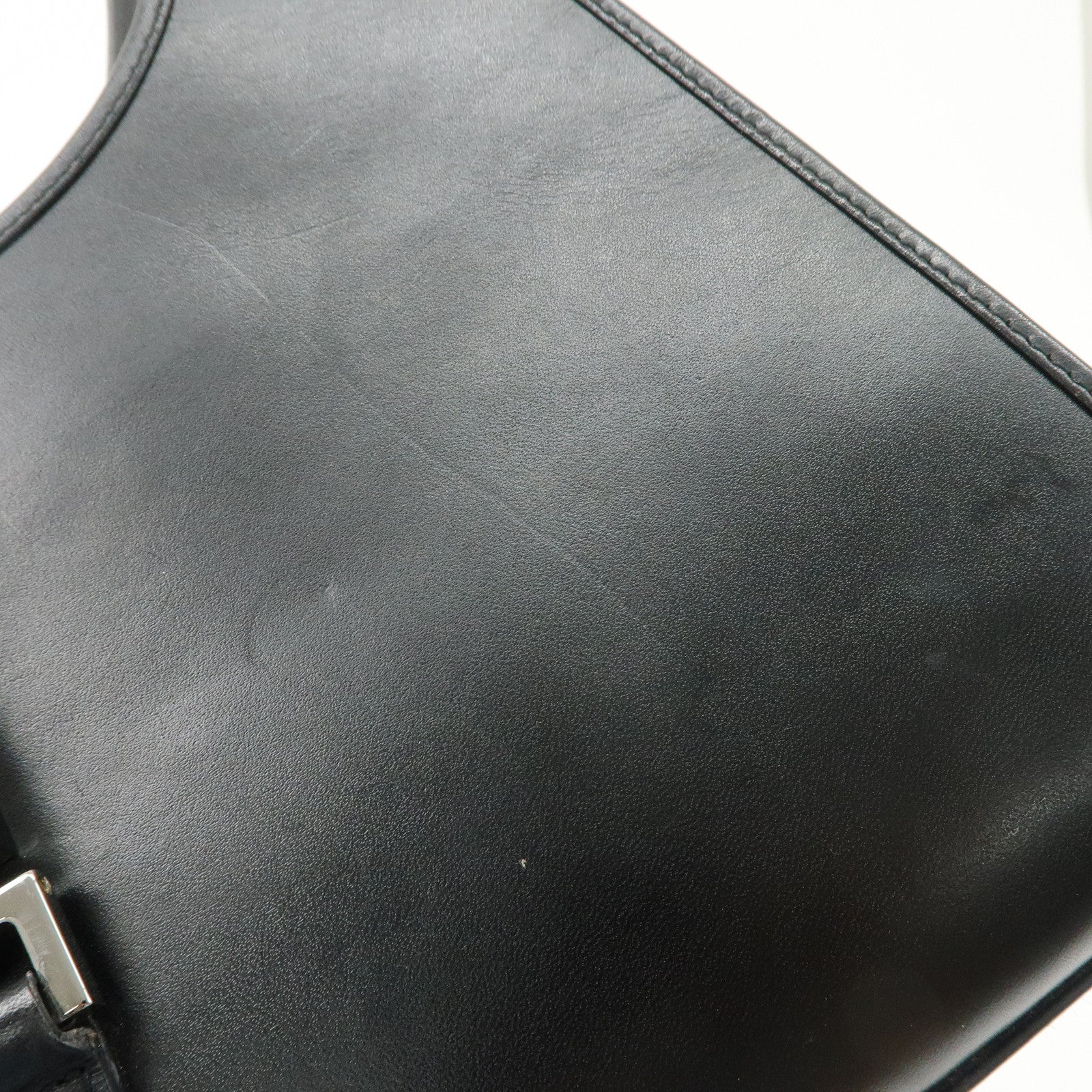 GUCCI Jackie Leather Shoulder Bag Hand Bag Black 002-1067 Used