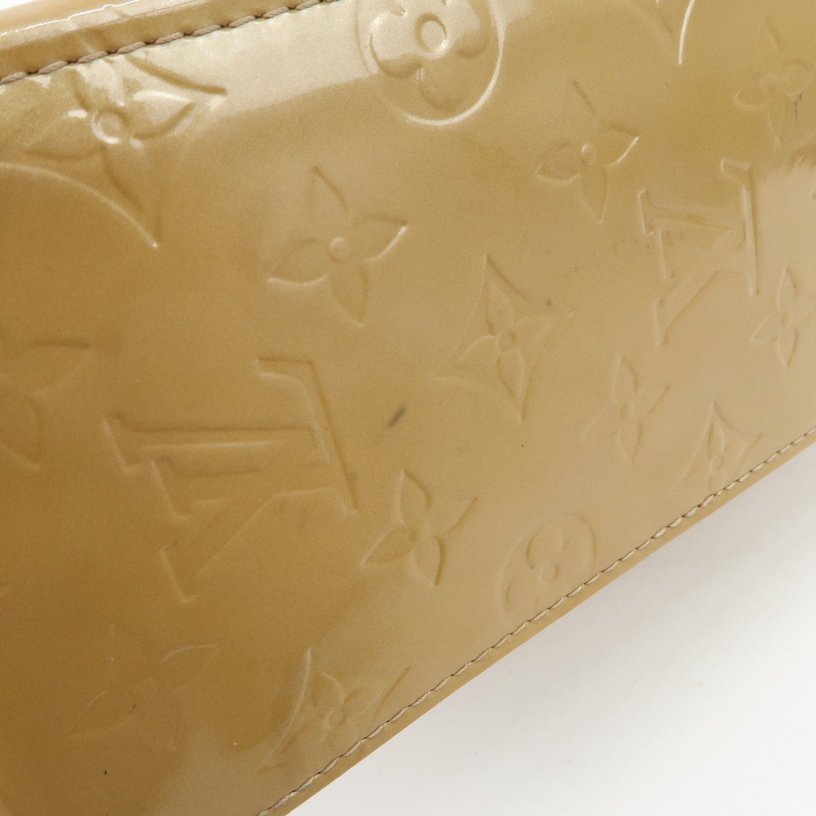 Louis Vuitton Monogram Vernis Lead PM Hand Bag Noisette M91334 Used