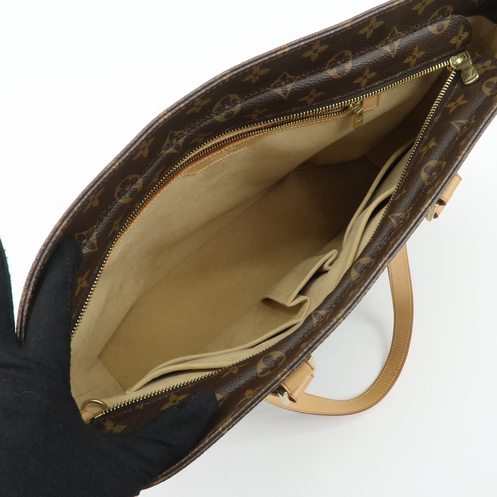 Louis Vuitton Monogram Luco Tote Bag Hand Bag Brown M51155 Used