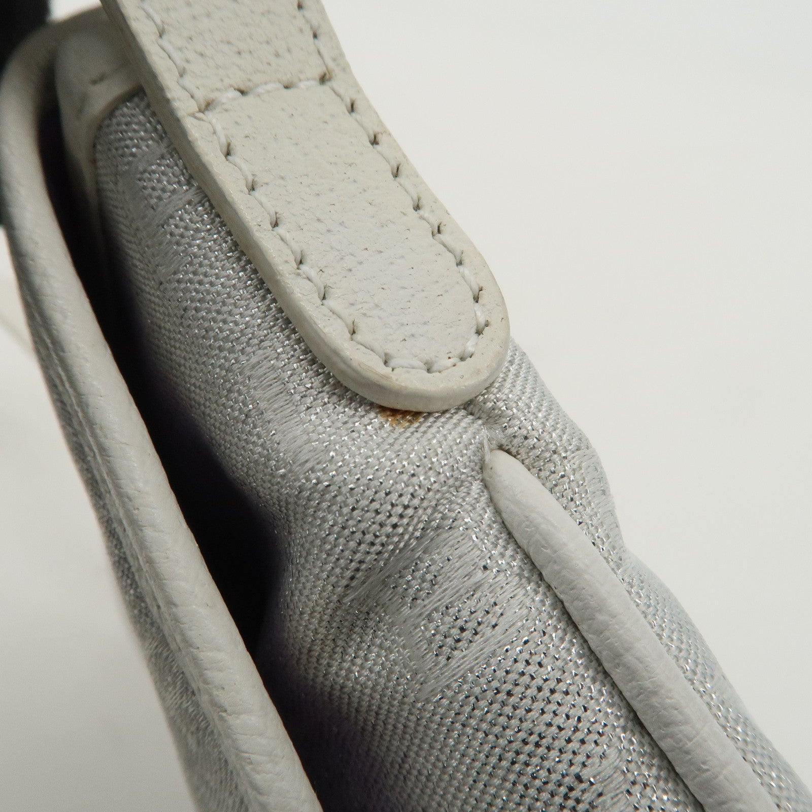 BVLGARI Logo Mania Mini Shoulder Bag Hand Bag Silver Used