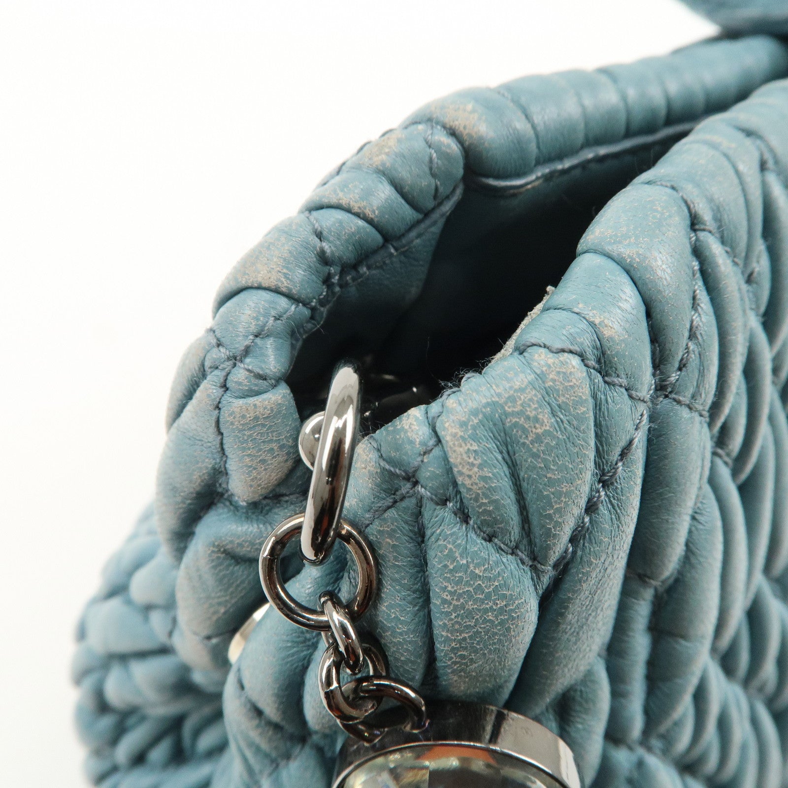 MIU MIU Matelasse Nappa Crystal Leather 2WAY Bag RN0958 Used