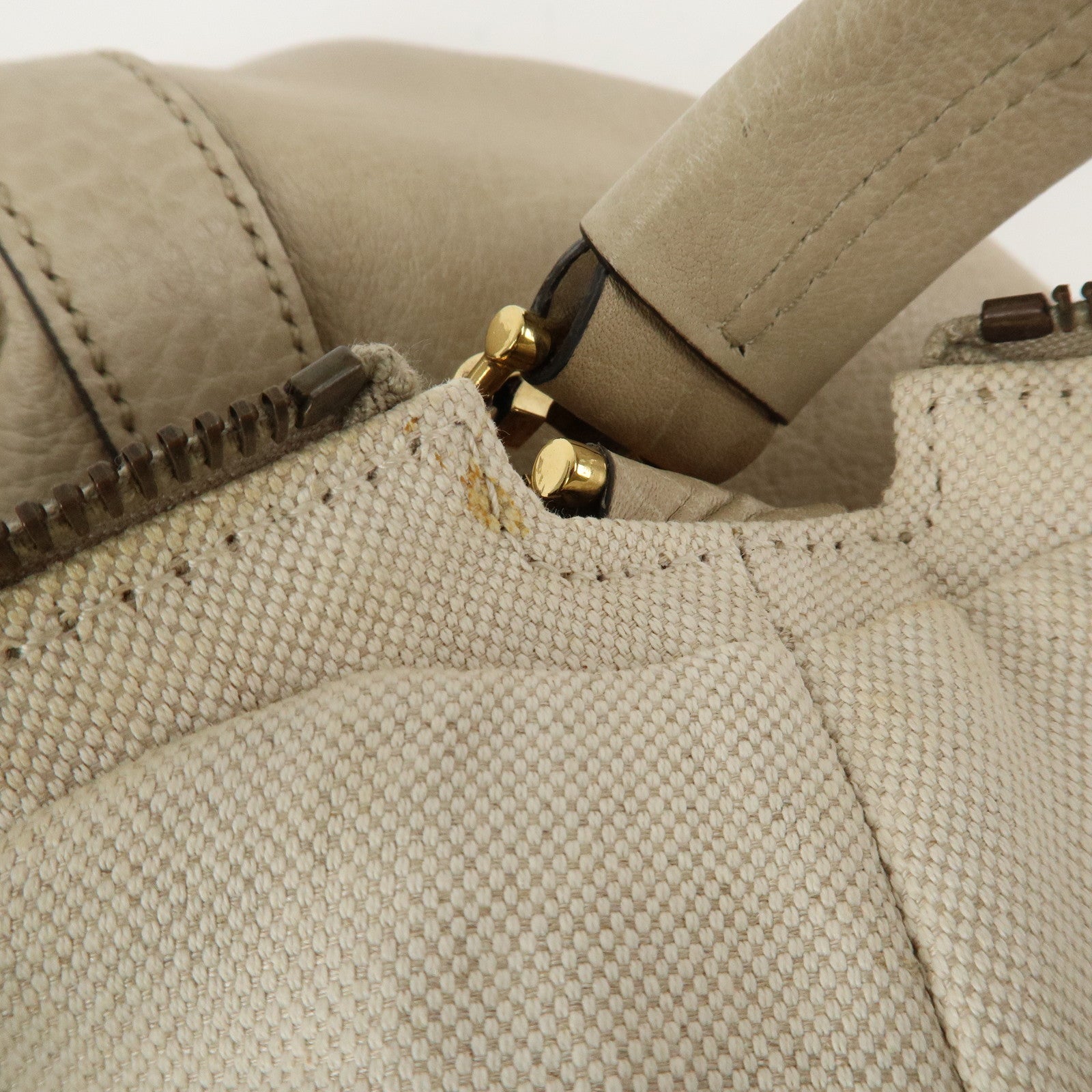 GUCCI Miss GG Leather Shoulder Bag Hand Bag Ivory 326514 Used