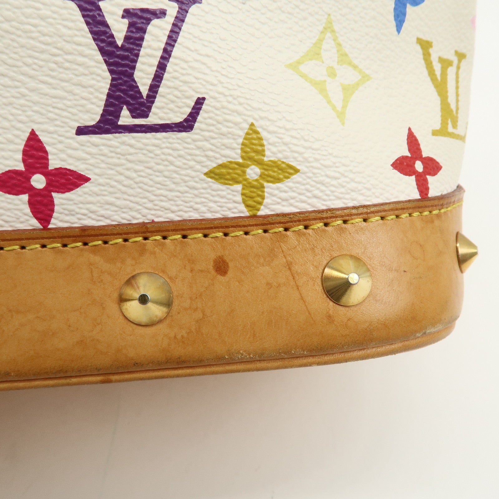 Louis Vuitton Monogram Multicolor Alma PM Hand Bag Blanc M92647 Used